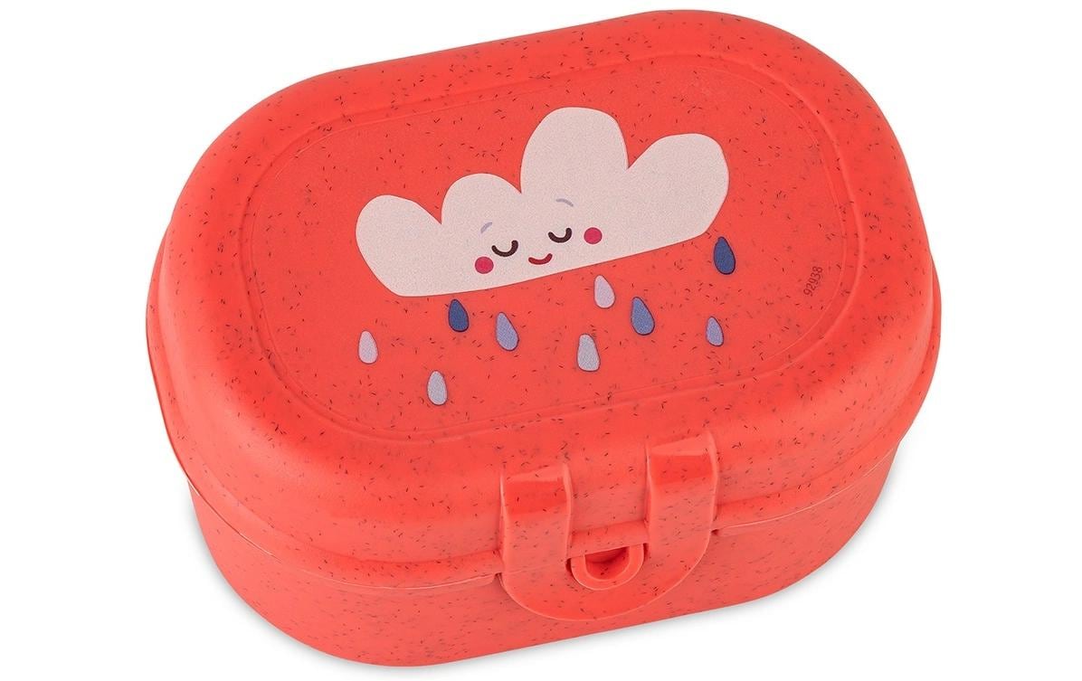 Koziol – Lunchbox 500 ml, 9,6 × 7,0 × 5,2 cm, Kunststoff (biozirkulär), korallenrot