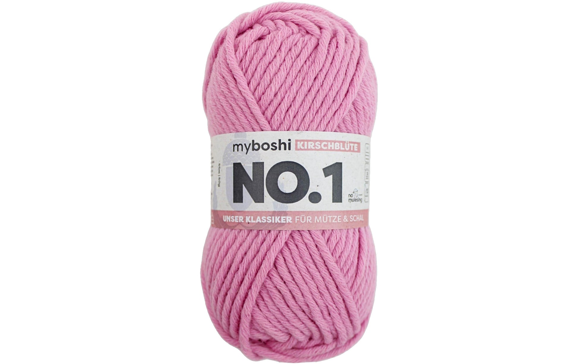 Myboshi Nr.1 Wolle Rosa – 50 g, 55 m, Nadel 7 mm, 70% Polyacryl/30% Wolle, 1 Stk.