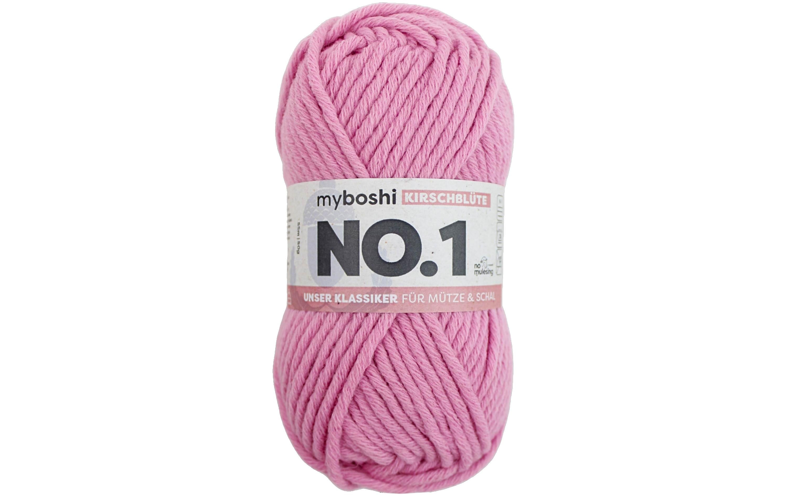 Myboshi Nr.1 Wolle Rosa – 50 g, 55 m, Nadel 7 mm, 70% Polyacryl/30% Wolle, 1 Stk.