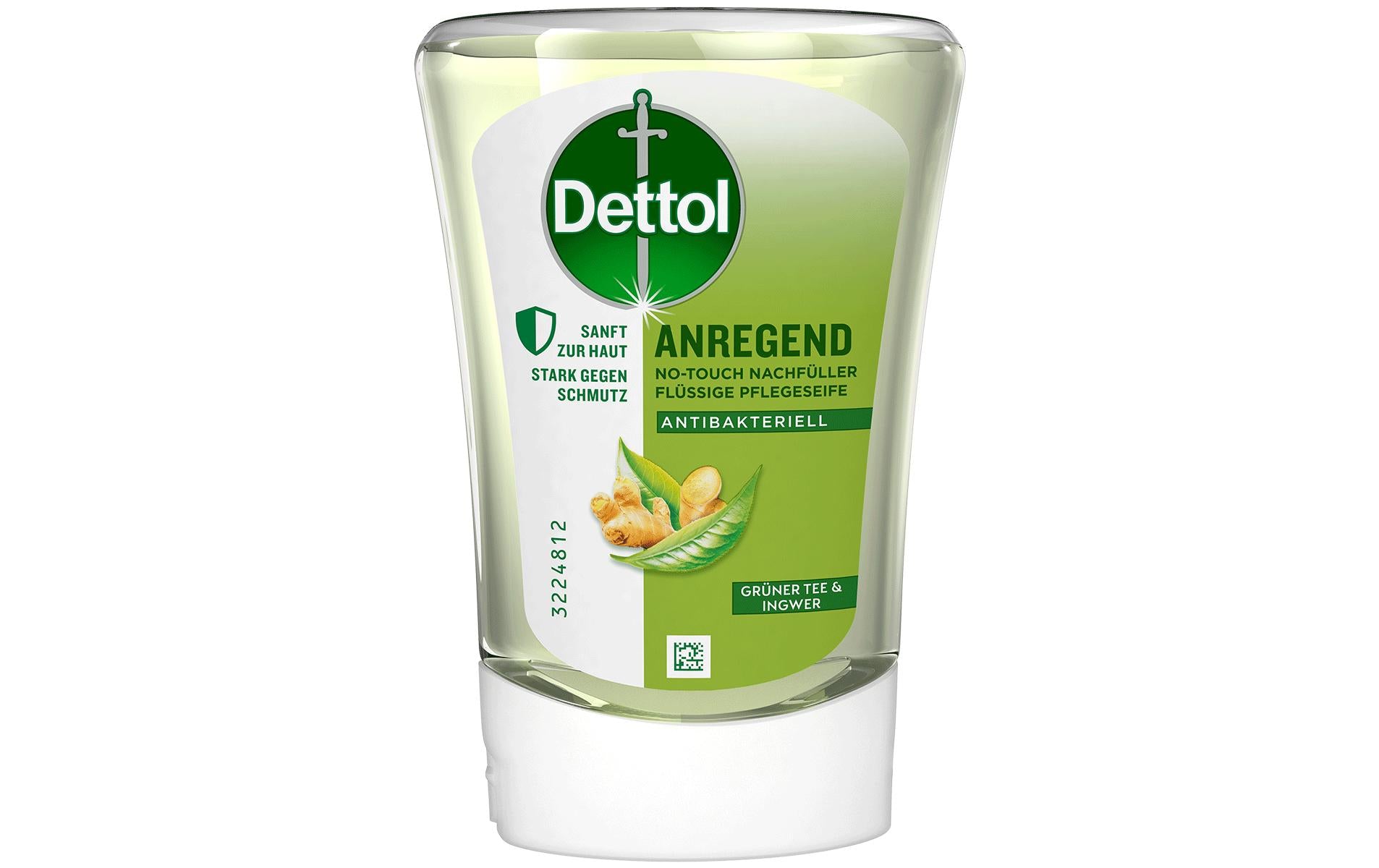 Dettol Flüssige Handseife – Nachfüllbeutel für No Touch – Grüner Tee – 250 ml