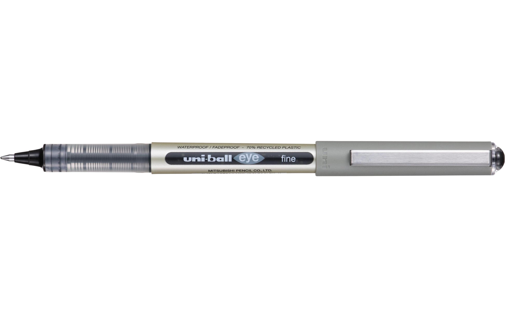 Uni-Ball eye fine ECO – Tintenroller, dokumentenecht, mit Kappe, 0,5 mm, schwarz