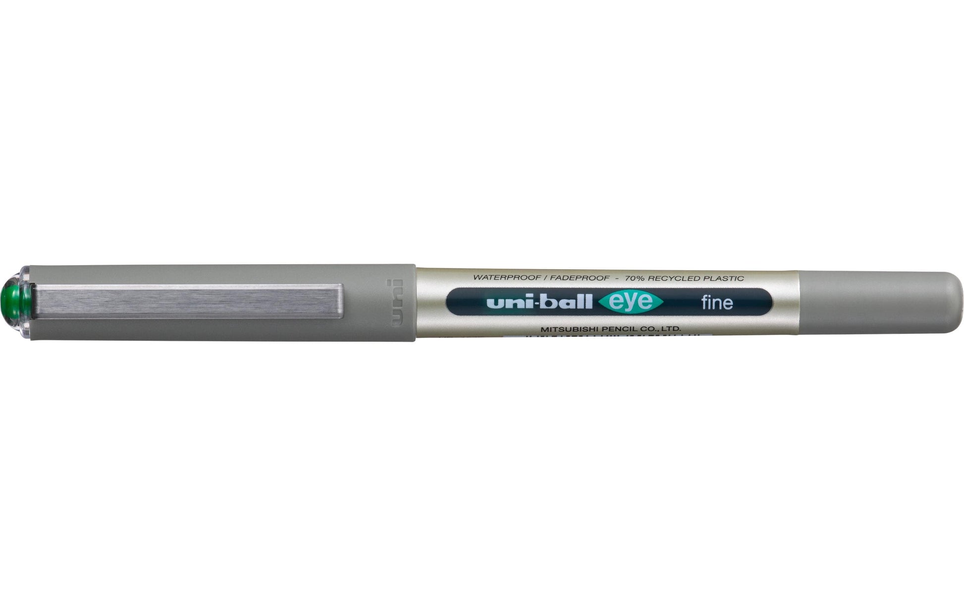 Uni-Ball eye fine ECO – Tintenroller, dokumentenecht, mit Kappe, 0,5 mm, grün