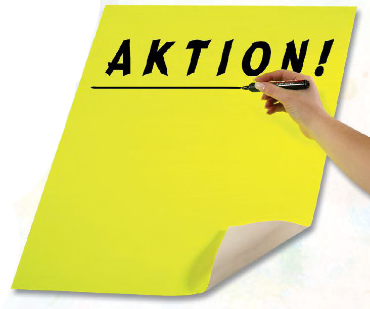 Folia Plakatkarton, Papier, 48 × 68 cm, Leuchtgelb, 10 Blätter