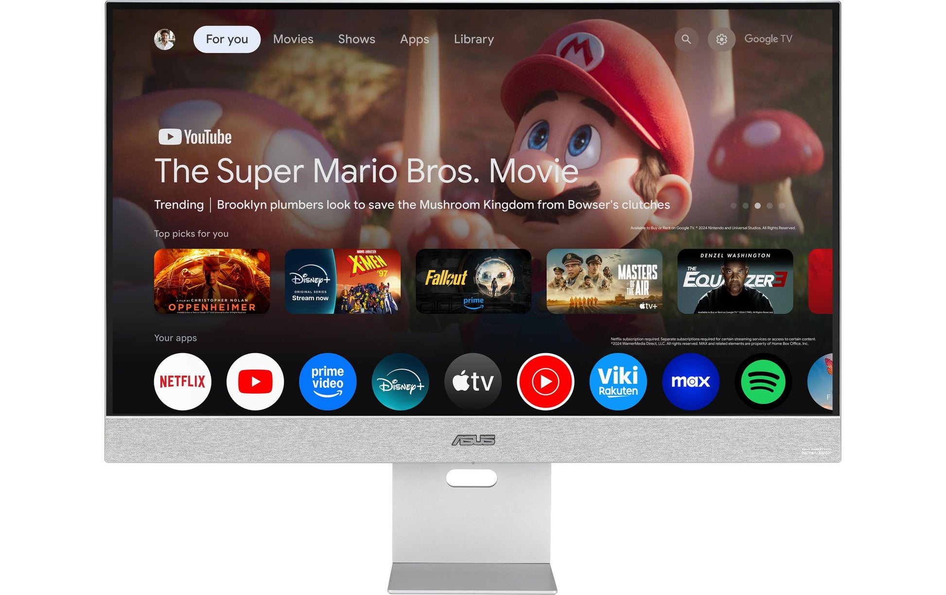ASUS ZenScreen Smart MS32UC – Monitor, 31,5", 3840 × 2160 (UHD 4K), IPS, Google TV