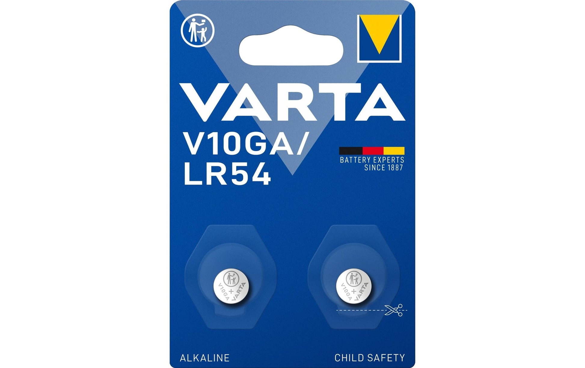 Varta Knopfzellen V10GA (LR54), Alkaline, 1,5 V – 2 Stk.