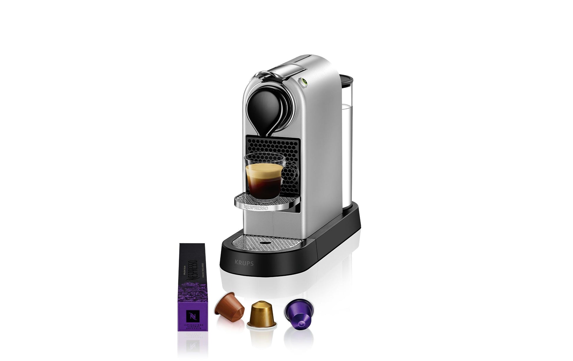 Krups Citiz XN741B.CH Kapselmaschine – für Nespresso-Kapseln, 19 bar, 1 l, Silber