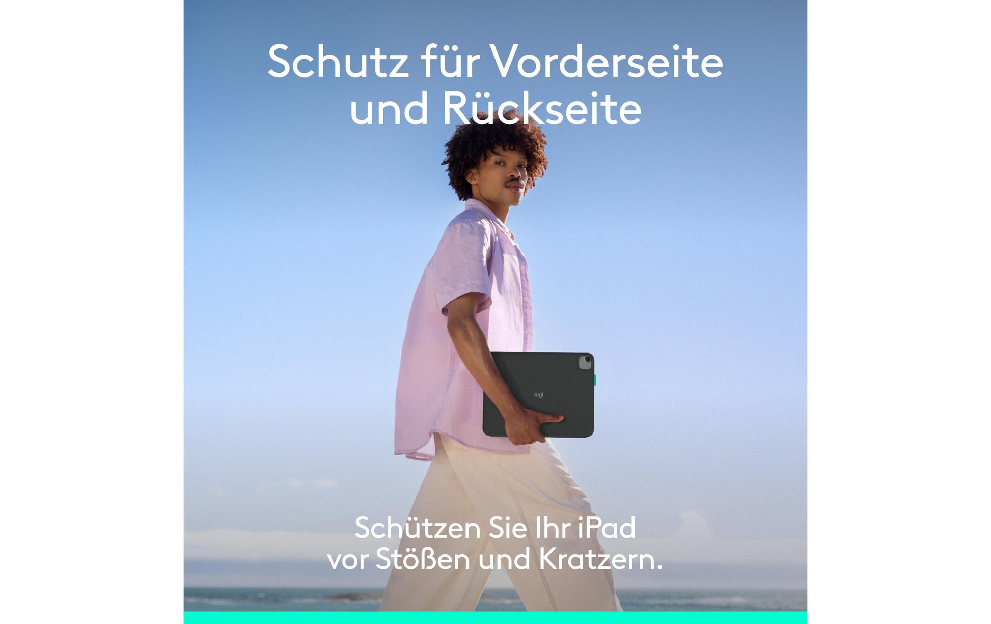Logitech Tastatur-Case für iPad Pro/Air 11" (M2–M4) – Bluetooth, QWERTZ (CH), Beleuchtet – Grau