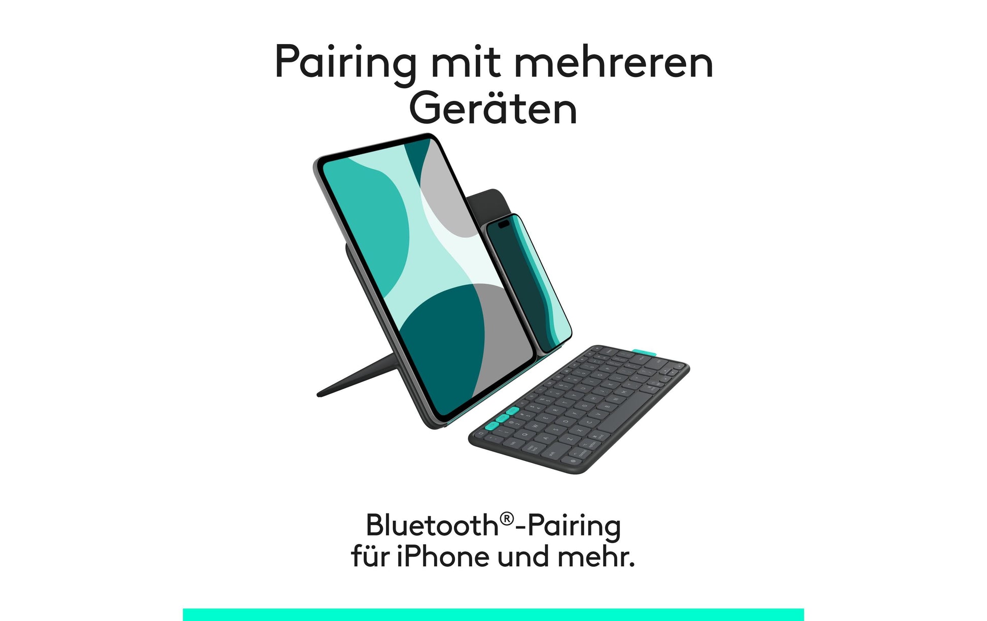 Logitech Tastatur-Case für iPad Pro/Air 11" (M2–M4) – Bluetooth, QWERTZ (CH), Beleuchtet – Grau