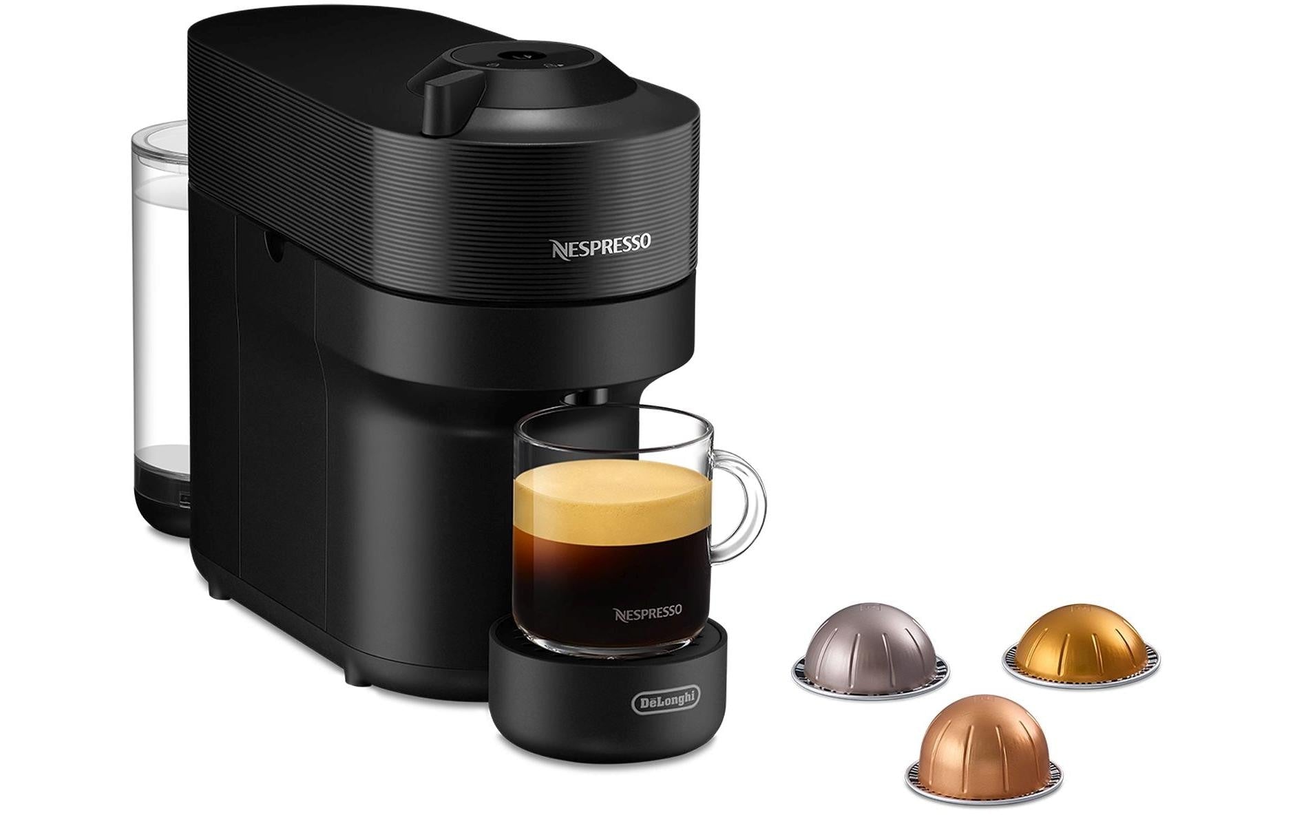 De’Longhi Vertuo Pop ENV90.B Kapselmaschine – für Nespresso-Kapseln, 560 ml, Schwarz