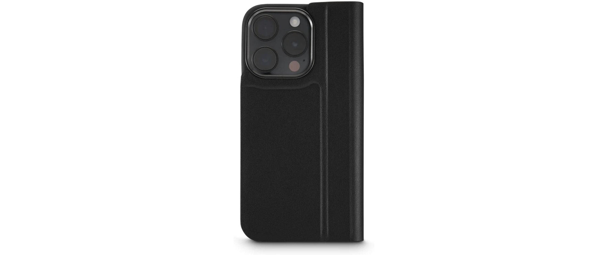 Hama Booklet Eco Premium Folio – für Apple iPhone 16 Pro, mit Ständer, 1 Kartenfach, PU+TPU, Schwarz