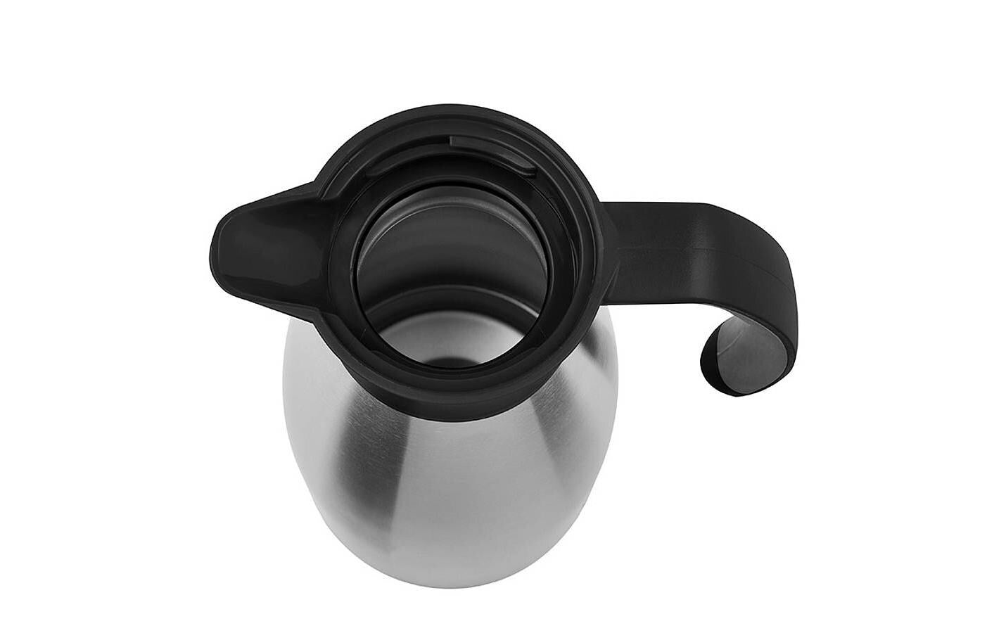 EMSA Thermoskanne Soft Grip – 1,5 l, Edelstahl, Schwarz, auslaufsicher