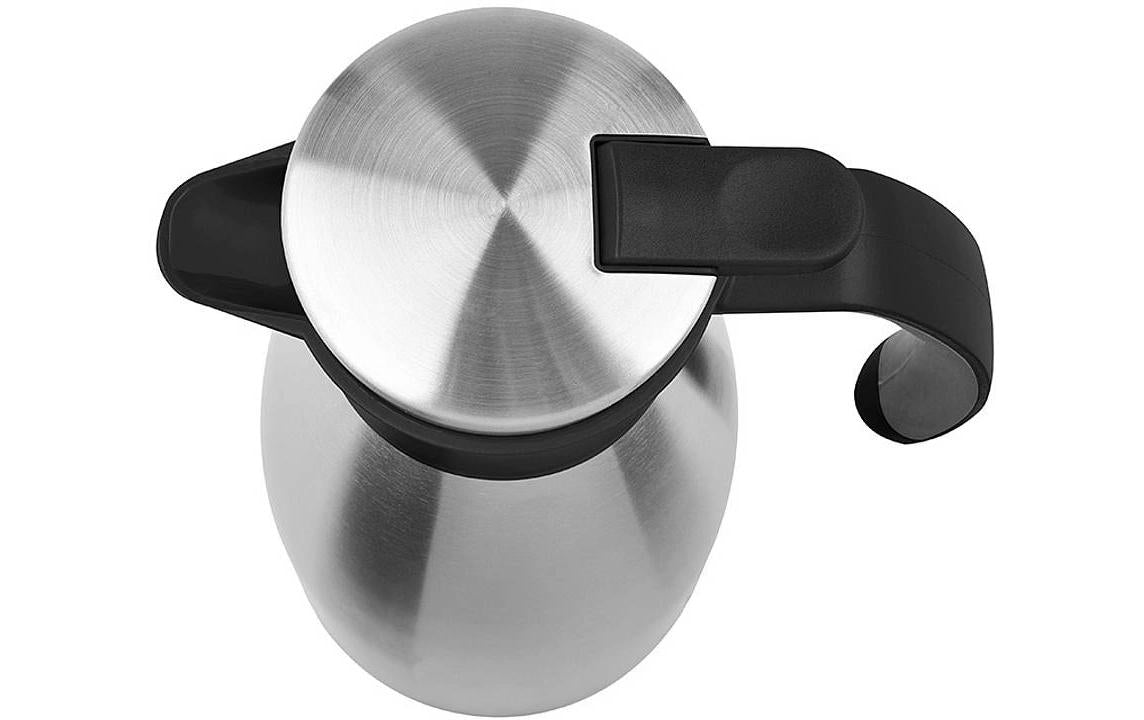 EMSA Thermoskanne Soft Grip – 1,5 l, Edelstahl, Schwarz, auslaufsicher