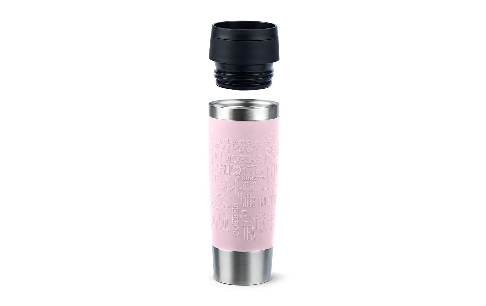 EMSA Thermosbecher Travel Mug Classic – 500 ml, Ø 8,3 cm, H 24,0 cm, Edelstahl, mit Deckel, vakuumisoliert