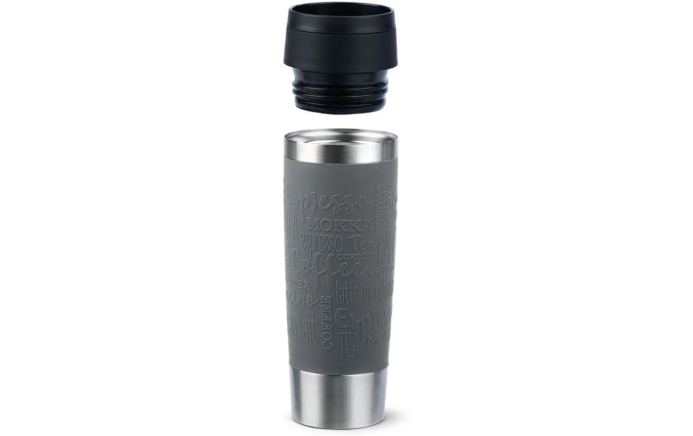 EMSA Travel Mug Classic Thermobecher 500 ml – doppelwandig, Edelstahl, grau