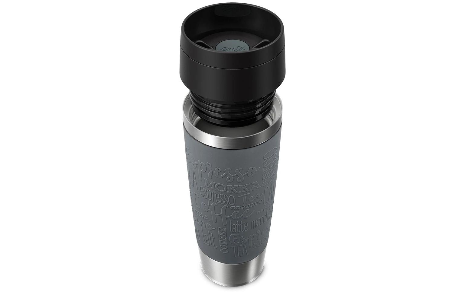 EMSA Travel Mug Classic Thermobecher 500 ml – doppelwandig, Edelstahl, grau