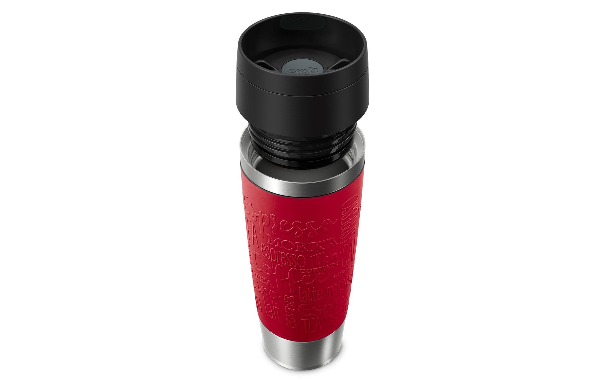 EMSA Travel Mug Classic Thermobecher 500 ml – doppelwandig 4 h heiss/8 h kalt, Edelstahl, Dunkelrot