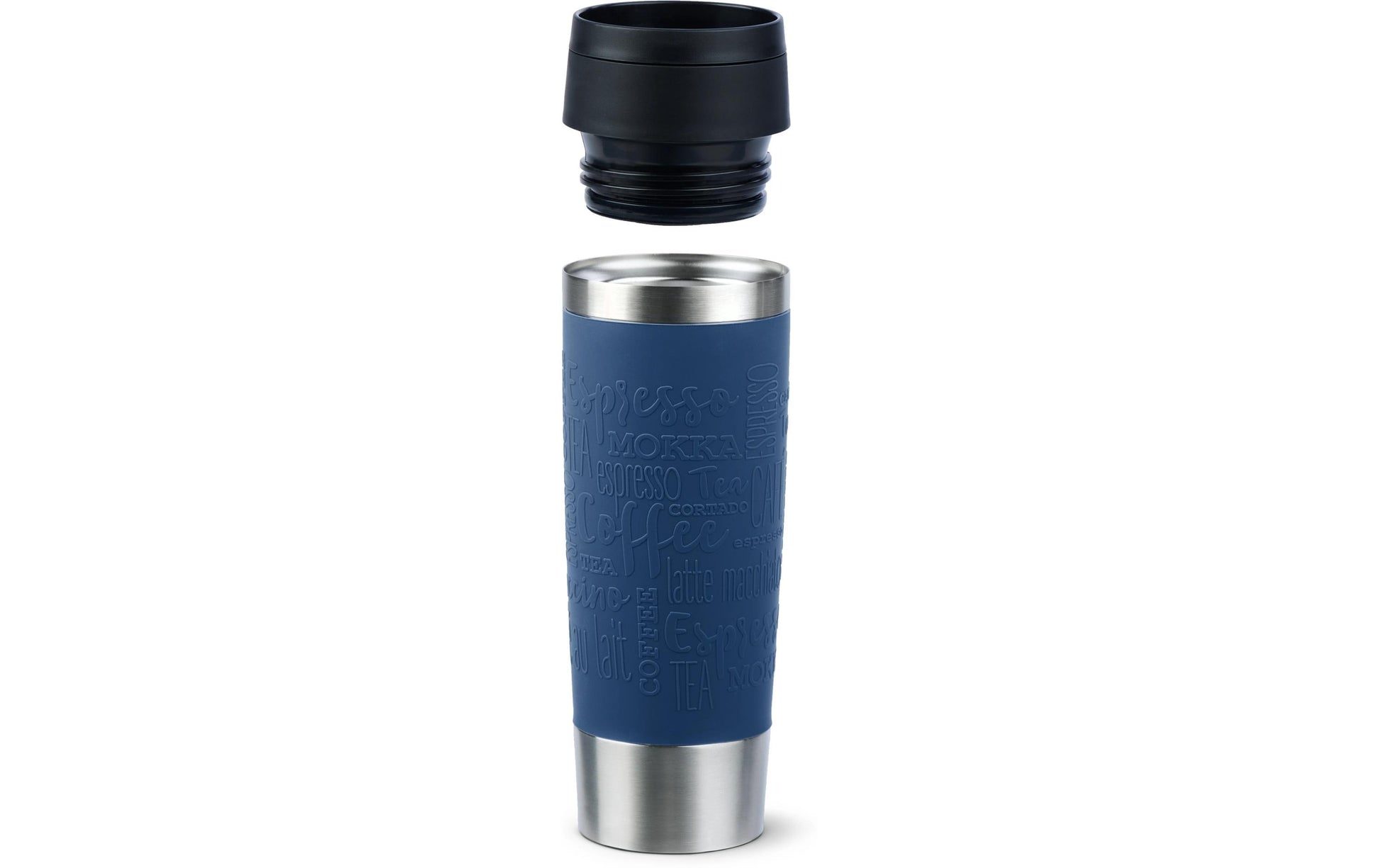 EMSA Travel Mug Classic Thermobecher 500 ml – doppelwandig 4 h heiss/8 h kalt, Edelstahl, Dunkelblau