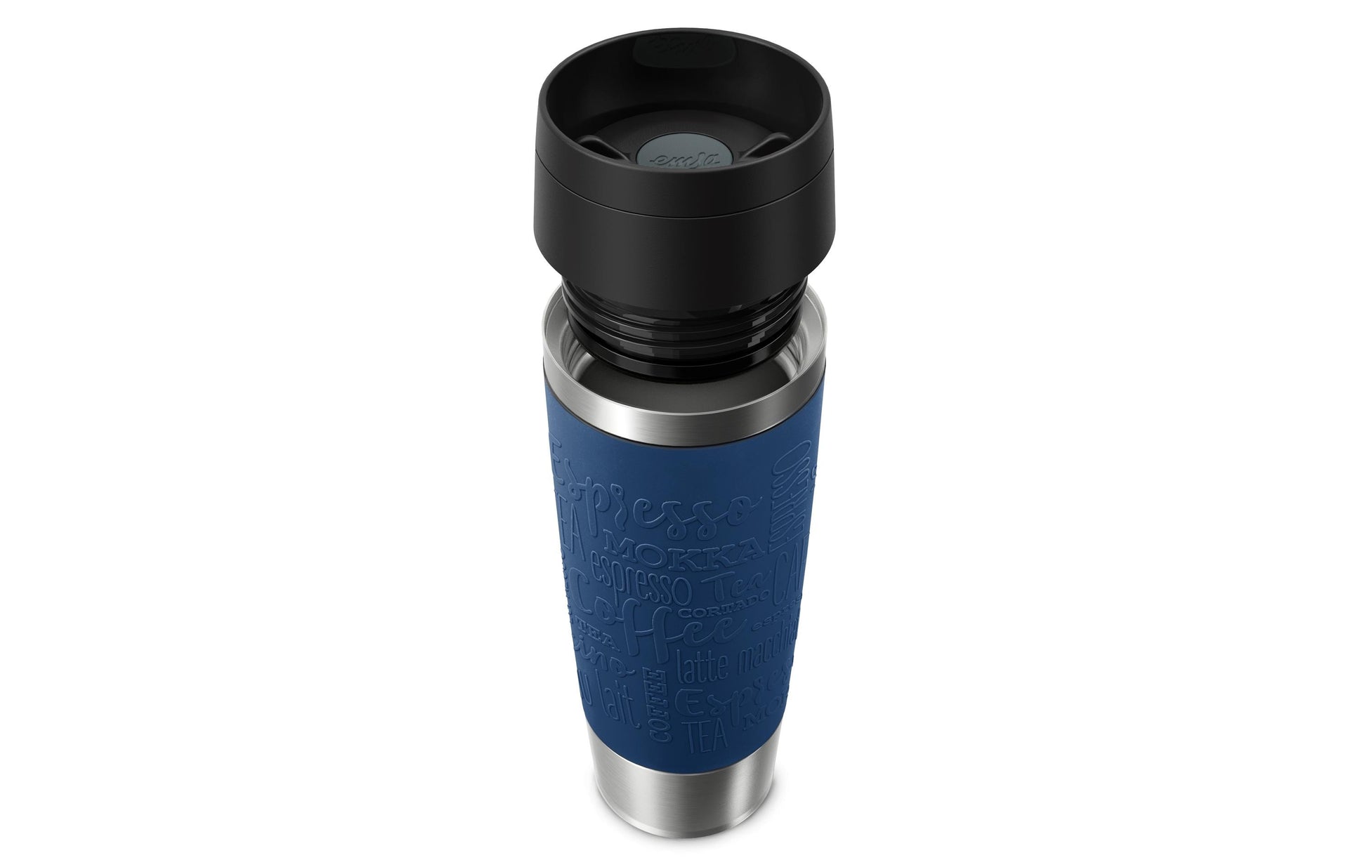 EMSA Travel Mug Classic Thermobecher 500 ml – doppelwandig 4 h heiss/8 h kalt, Edelstahl, Dunkelblau