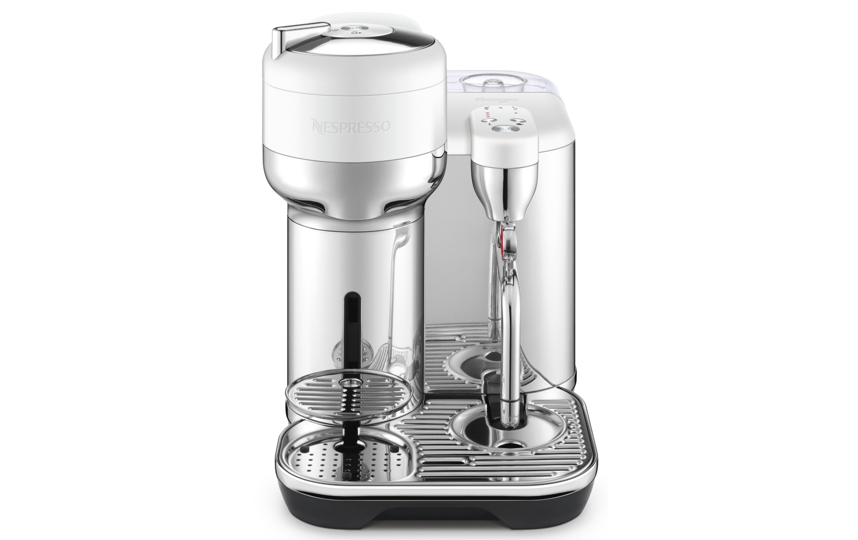 Sage Software Sage Kapselmaschine – für Nespresso Vertuo, 2 l, silber/weiss