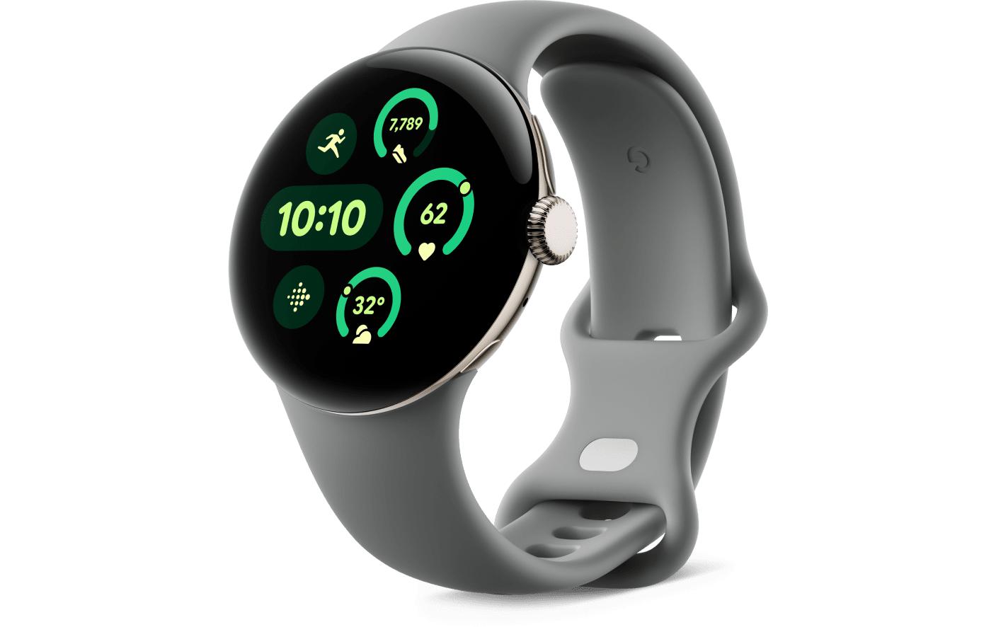 Google Pixel Watch 3 – Smartwatch – 41 mm, GPS, WLAN, AMOLED, IP68, Grau
