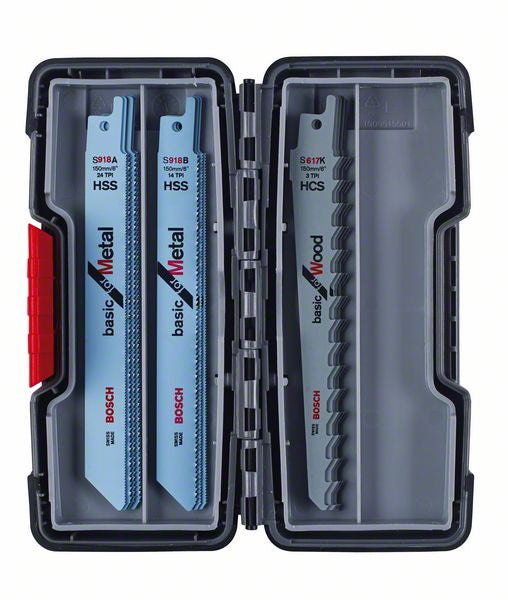 Bosch Professional Säbelsägeblatt, Schwarz, Grau, 15 Stk., Set