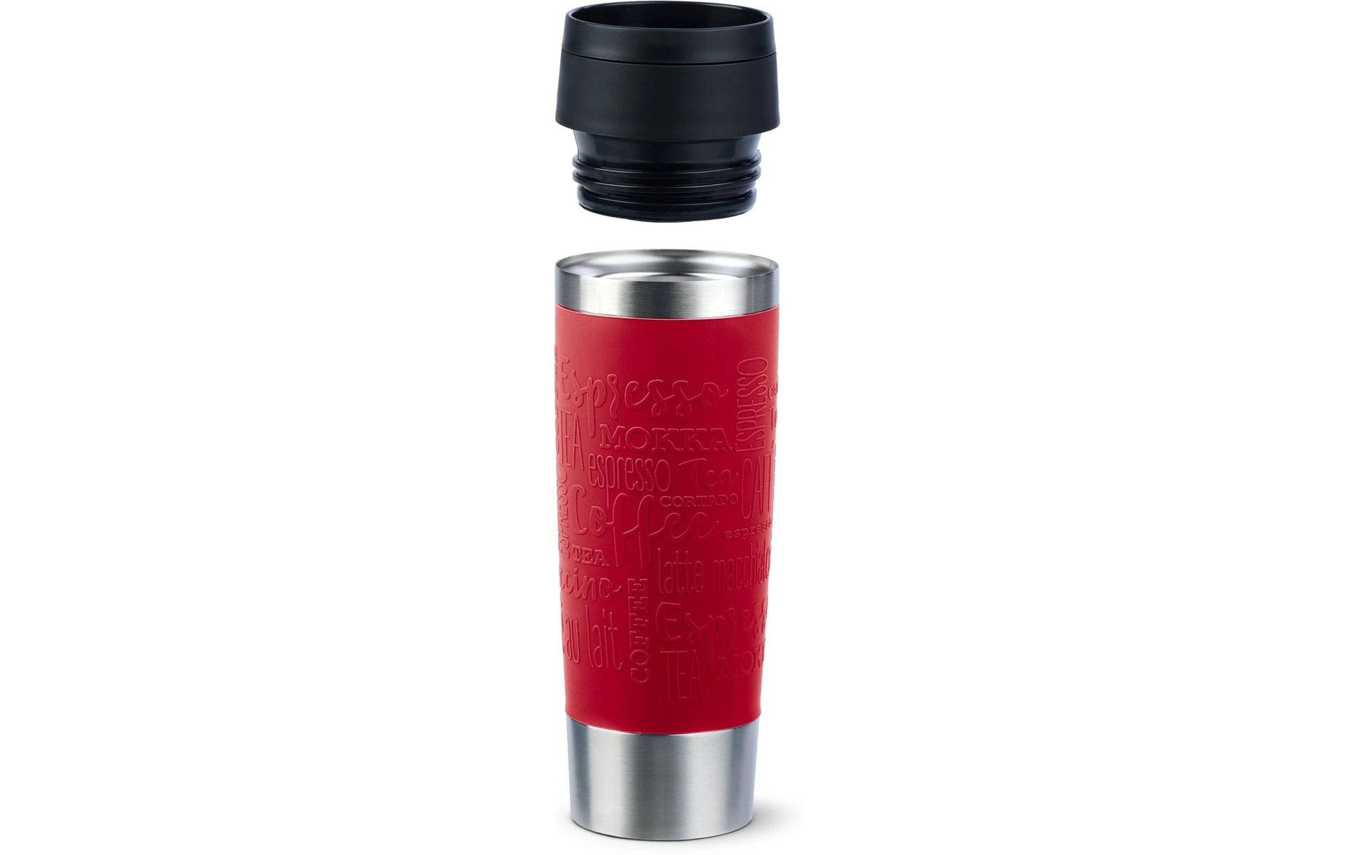 EMSA Travel Mug Classic Thermobecher 500 ml – doppelwandig 4 h heiss/8 h kalt, Edelstahl, Dunkelrot