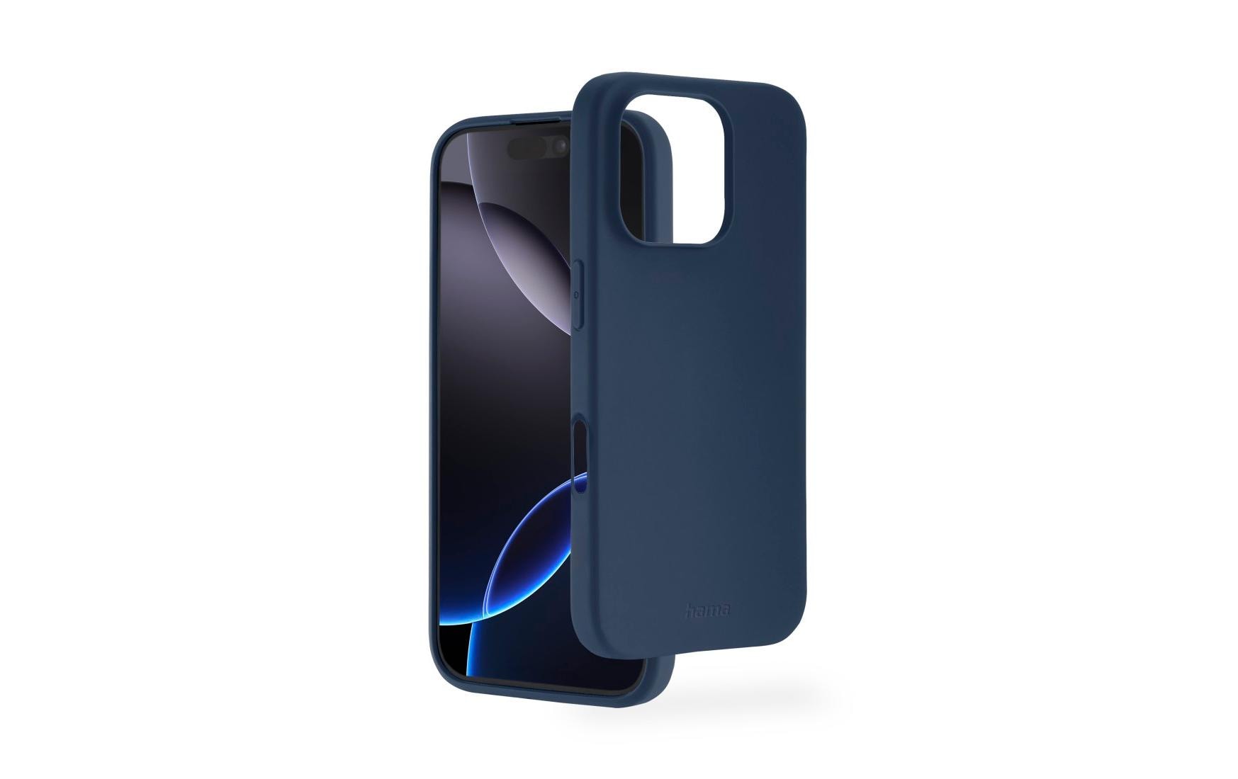Hama Backcover – für Apple iPhone 16 Pro Max – dunkelblau – TPU, kabelloses Laden