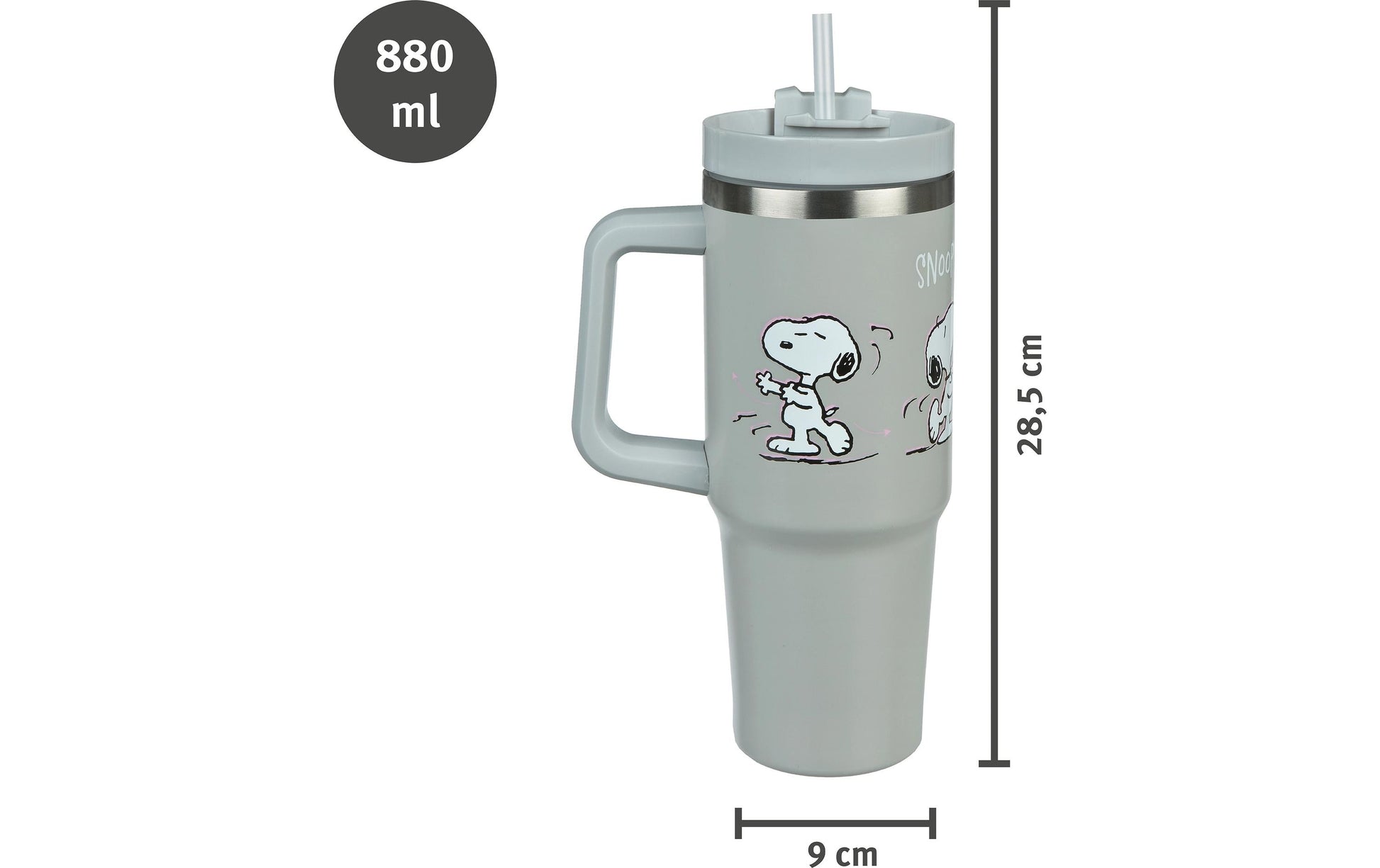 Undercover Kindertrinkflasche 880 ml – Aluminium, Snoopy
