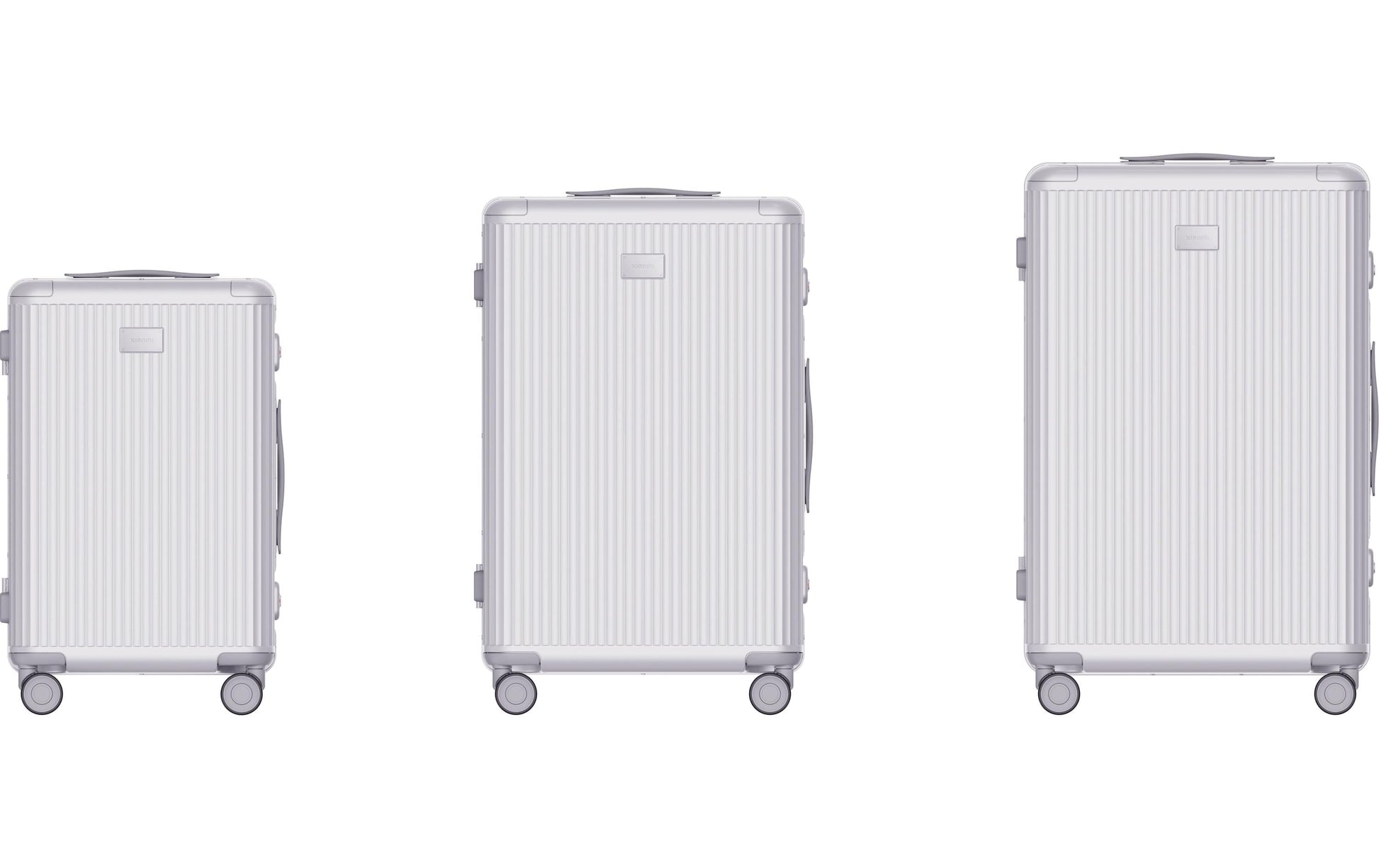 Xiaomi Handgepäck-Trolley Aluminiumrahmen 26 – 82 l, Hartschale PC, 4 Rollen, mit TSA, Silber