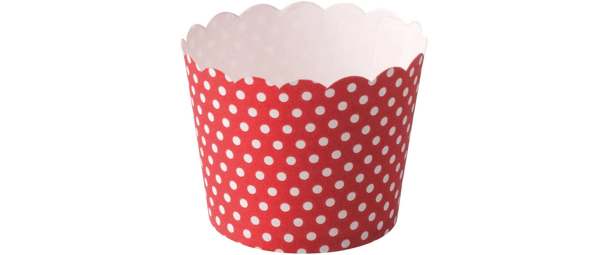 Demmler Back-/Muffinbecher Punkte, Papier/Karton, 125 ml, weiss/rot – FSC – 12 Stk.