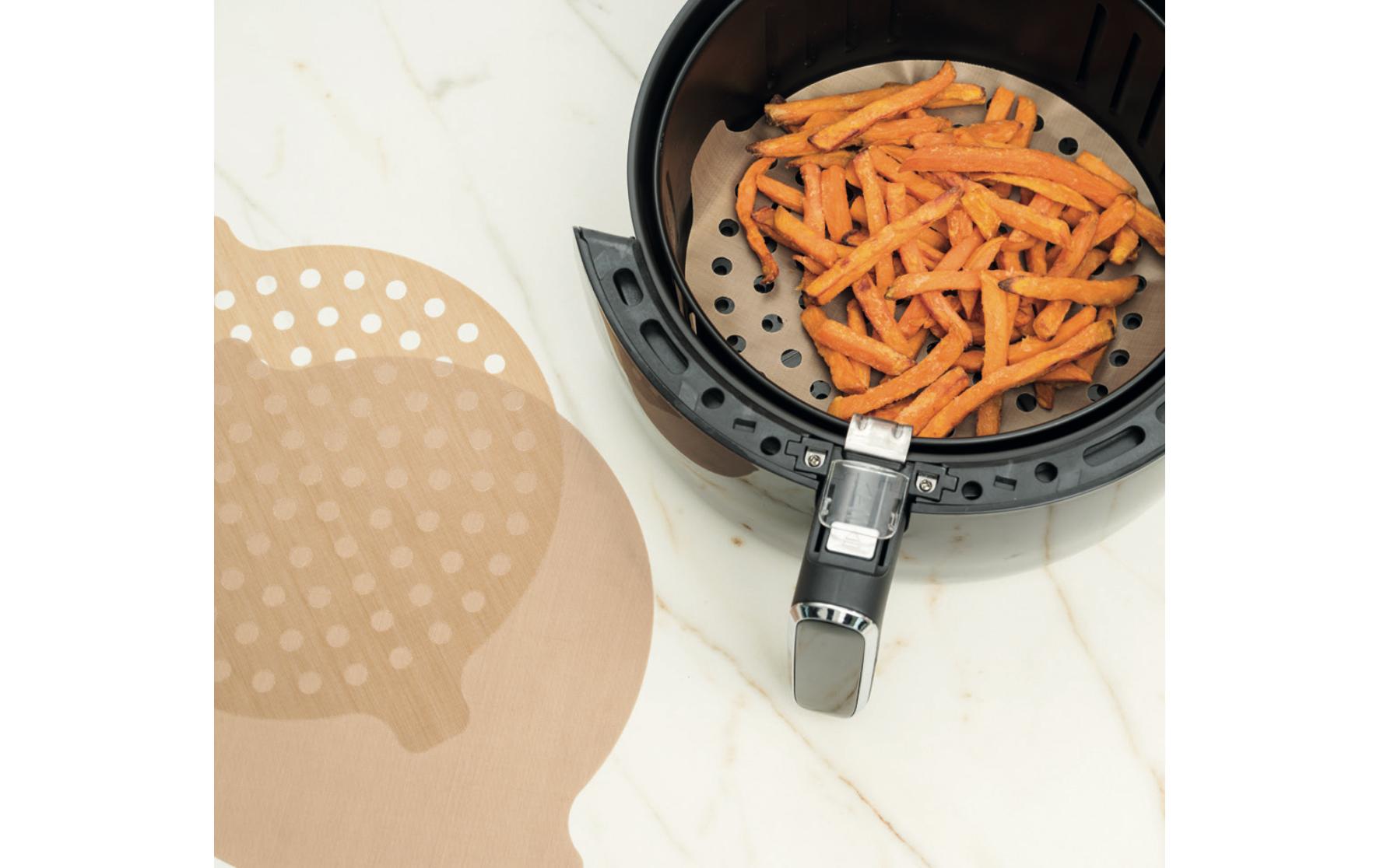 Ohmex Backpapier-Schalen für Air Fryer NS-24017-R – Ø 25,5 cm, 2 Stk.