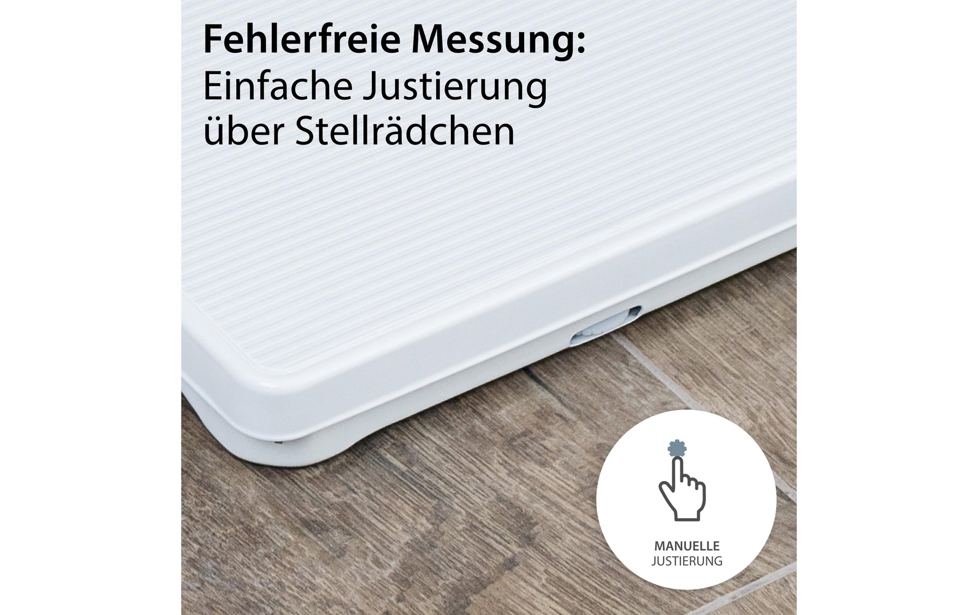 ADE Universalwaage Nina – Tragkraft 130 kg, Teilung 1000 g, Wiegefläche 26,8 × 24,5 cm, Kunststoff, Weiss