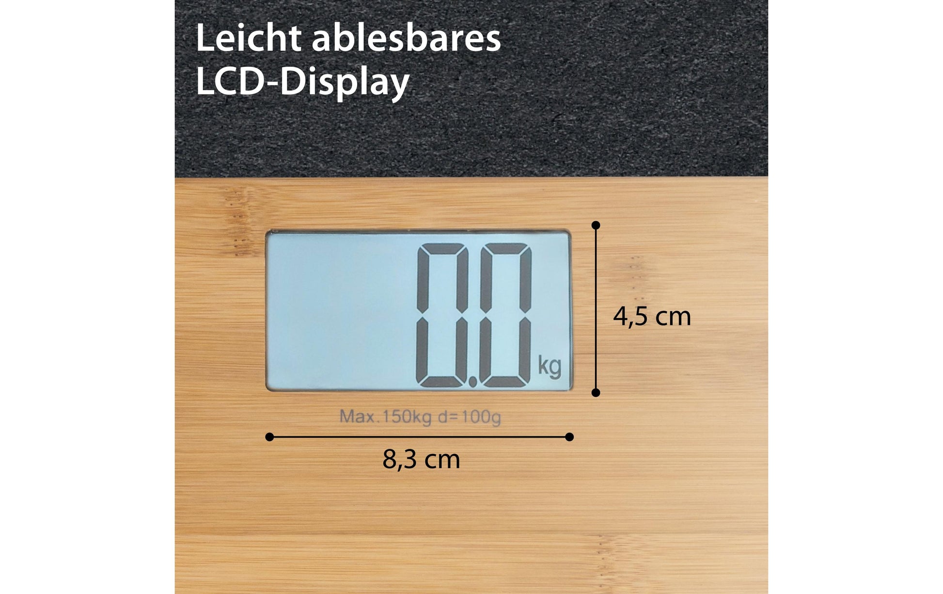 ADE Digitale Personenwaage Martina – 150 kg – Bambus