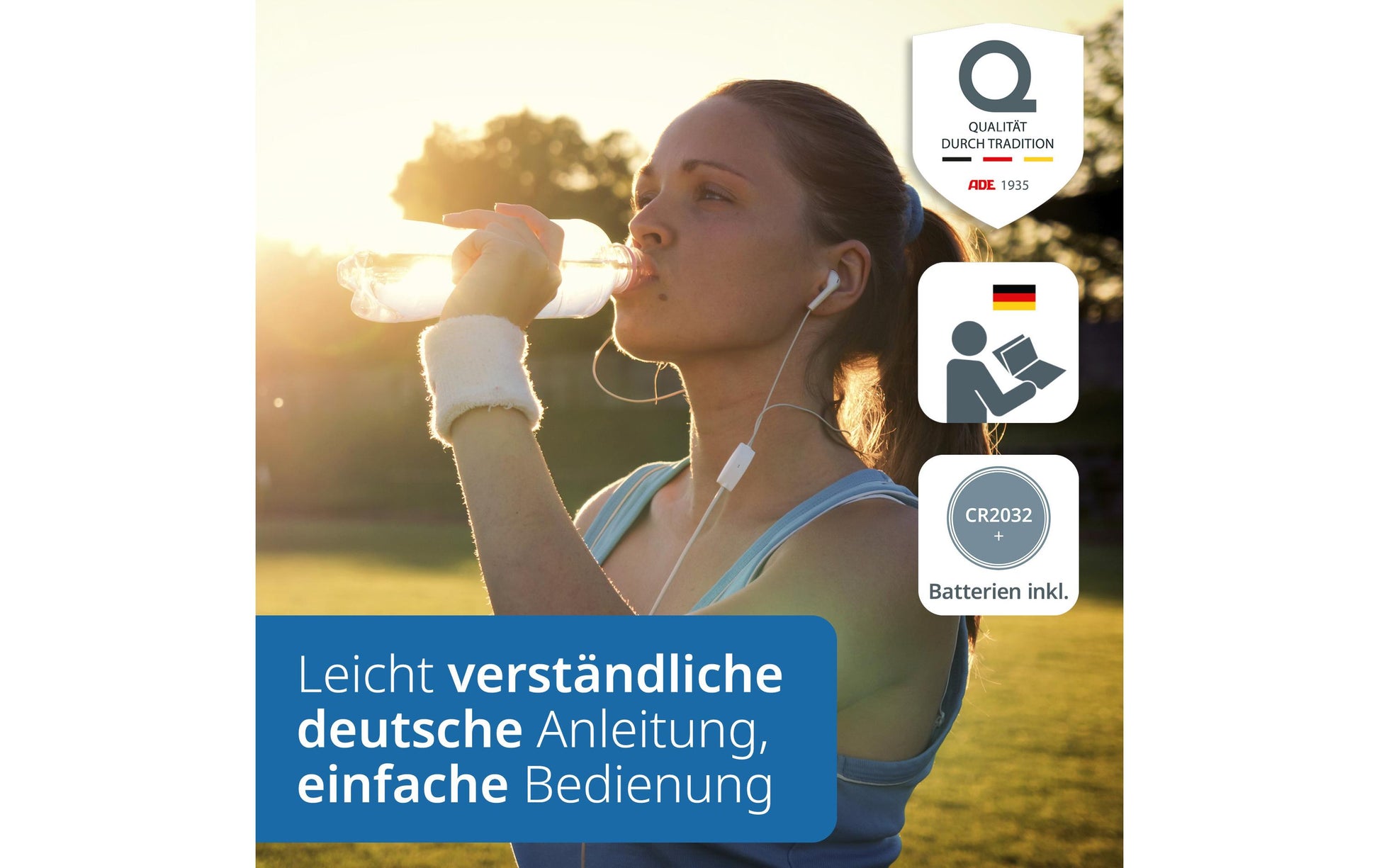 ADE Digitale Personenwaage Amina – Glas – 180 kg