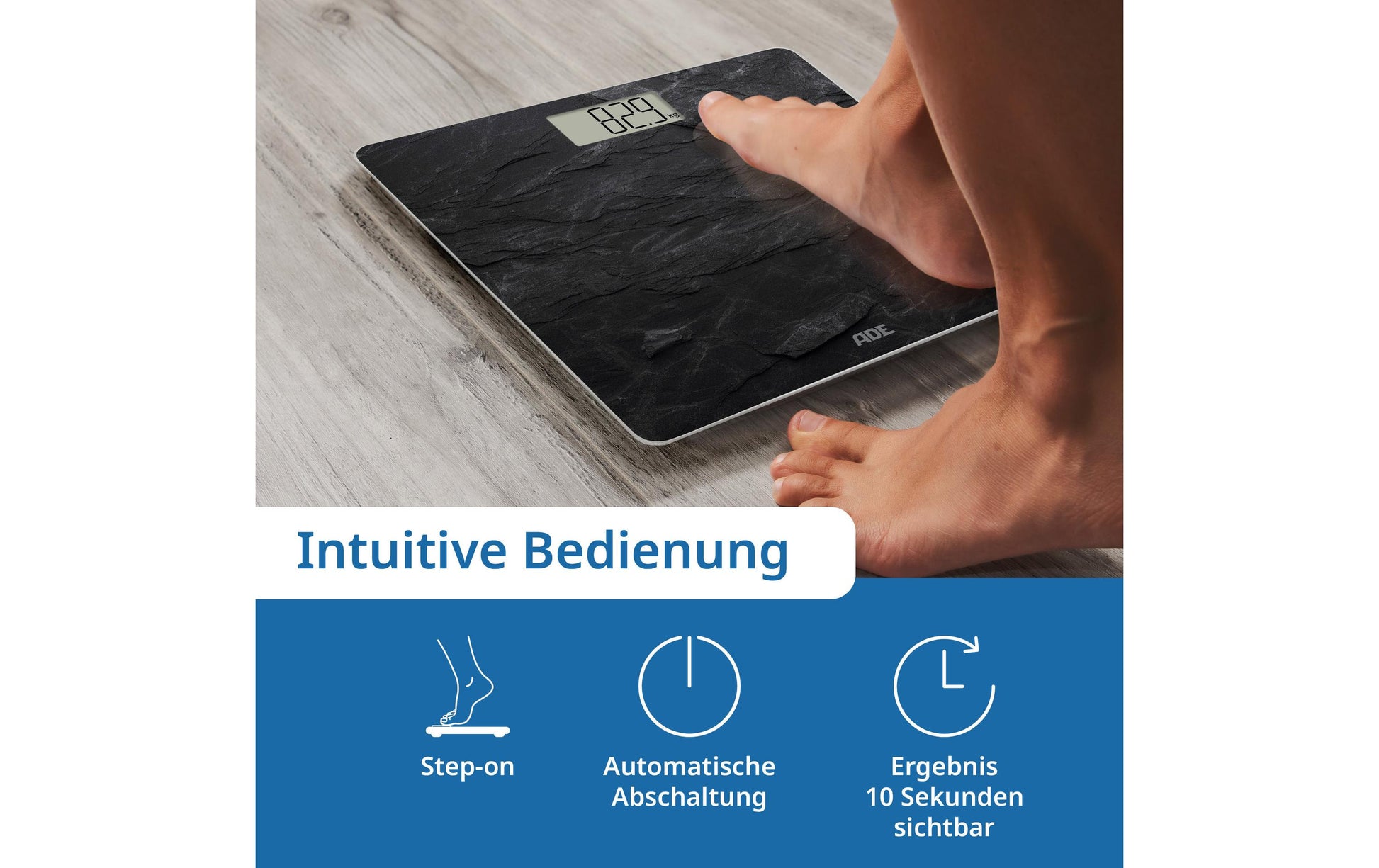 ADE Digitale Personenwaage BE2306-4 – Glas – 180 kg