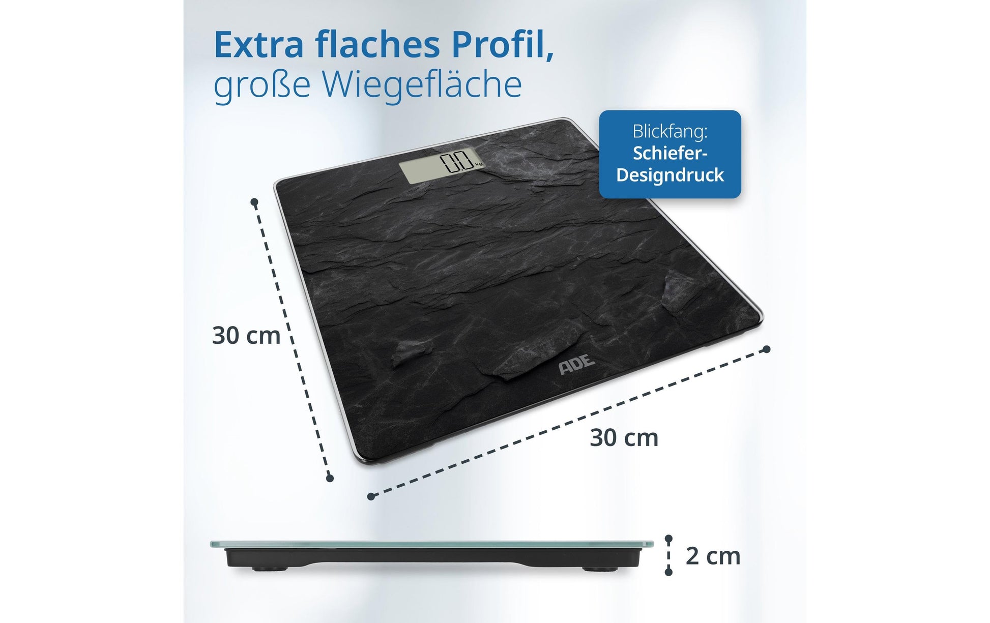 ADE Digitale Personenwaage BE2306-4 – Glas – 180 kg