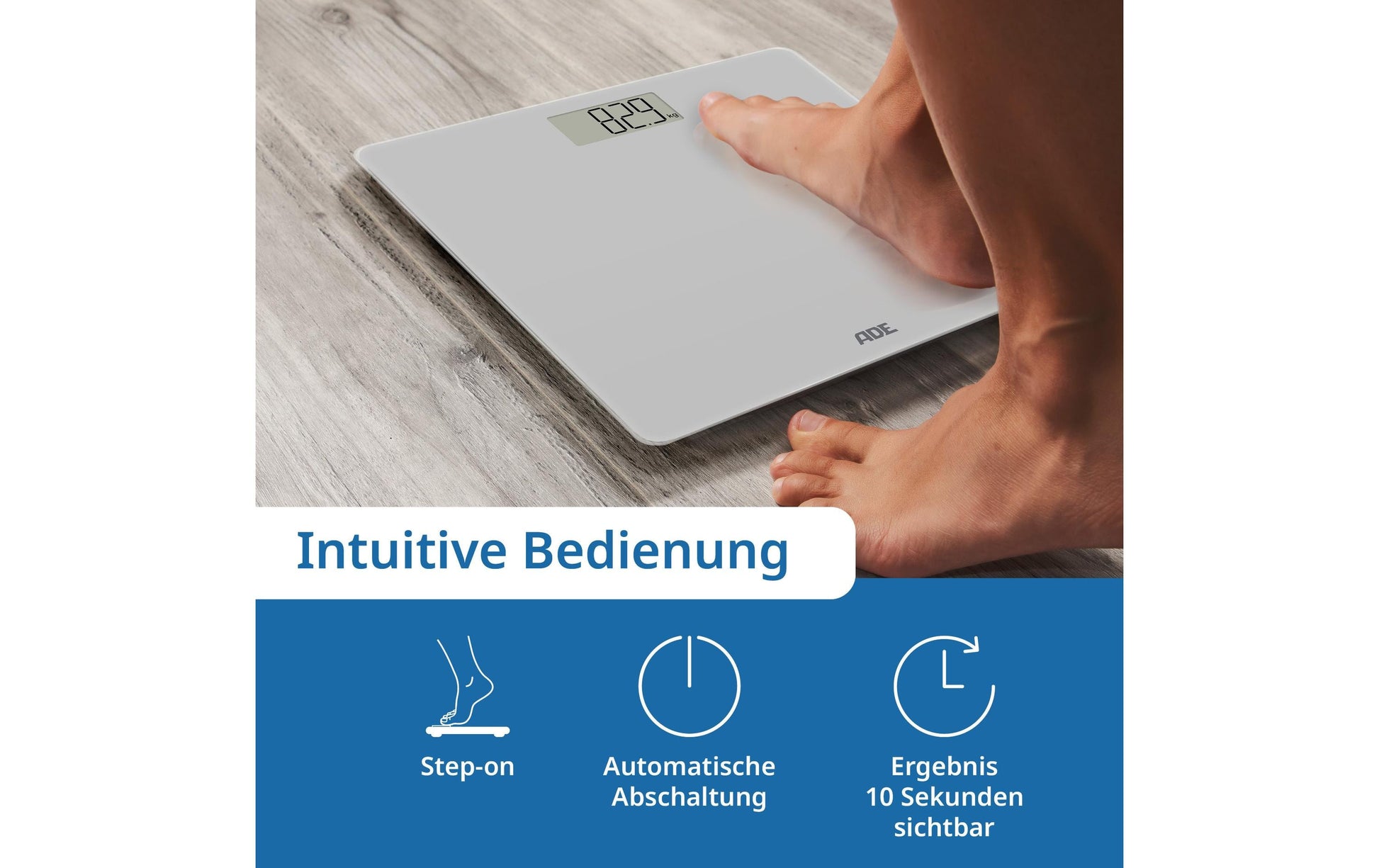 ADE Digitale Personenwaage Amina – Glas – 180 kg