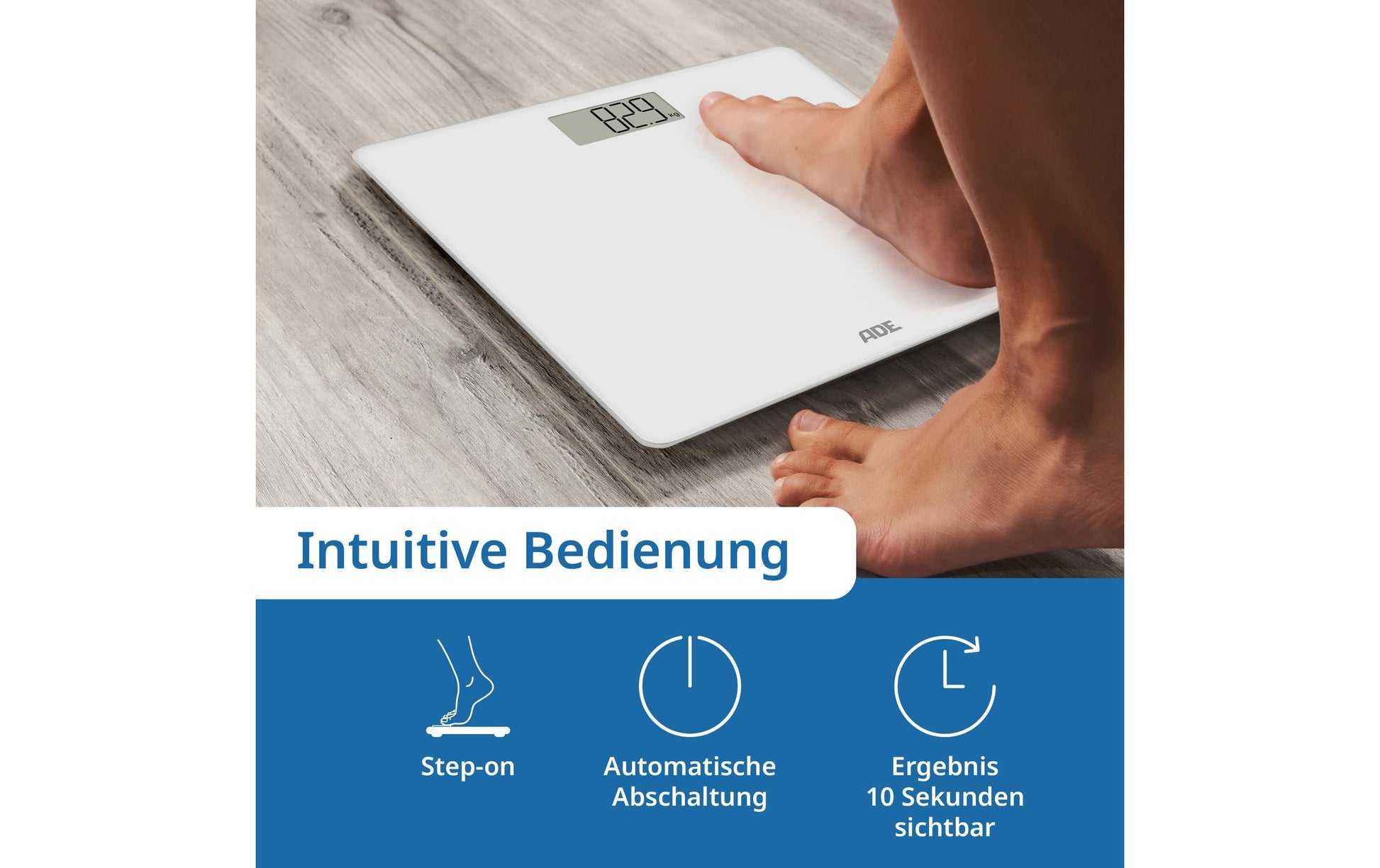 ADE Digitale Personenwaage Amina – Glas – 180 kg