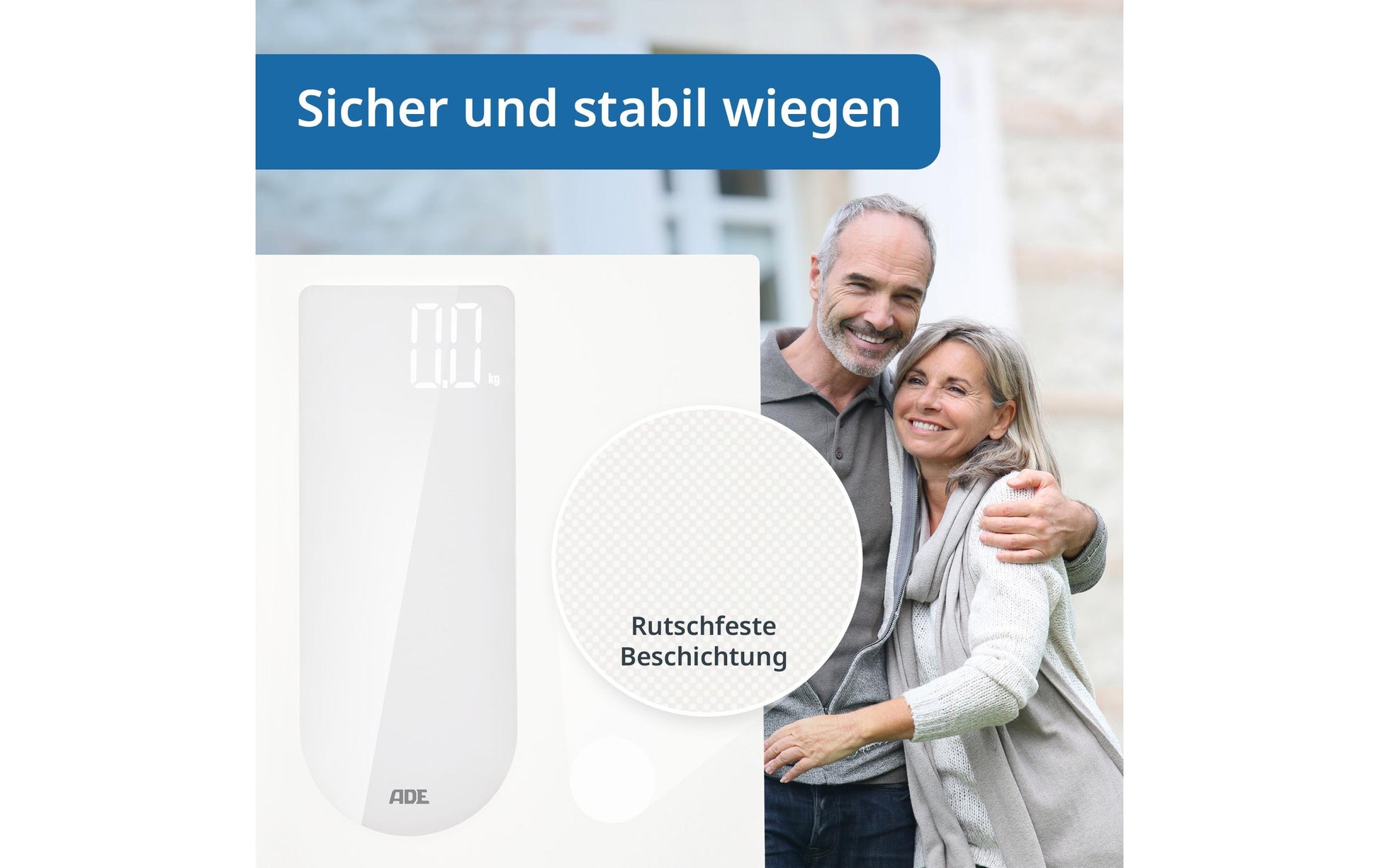ADE Digitale Personenwaage Allegra – weiss