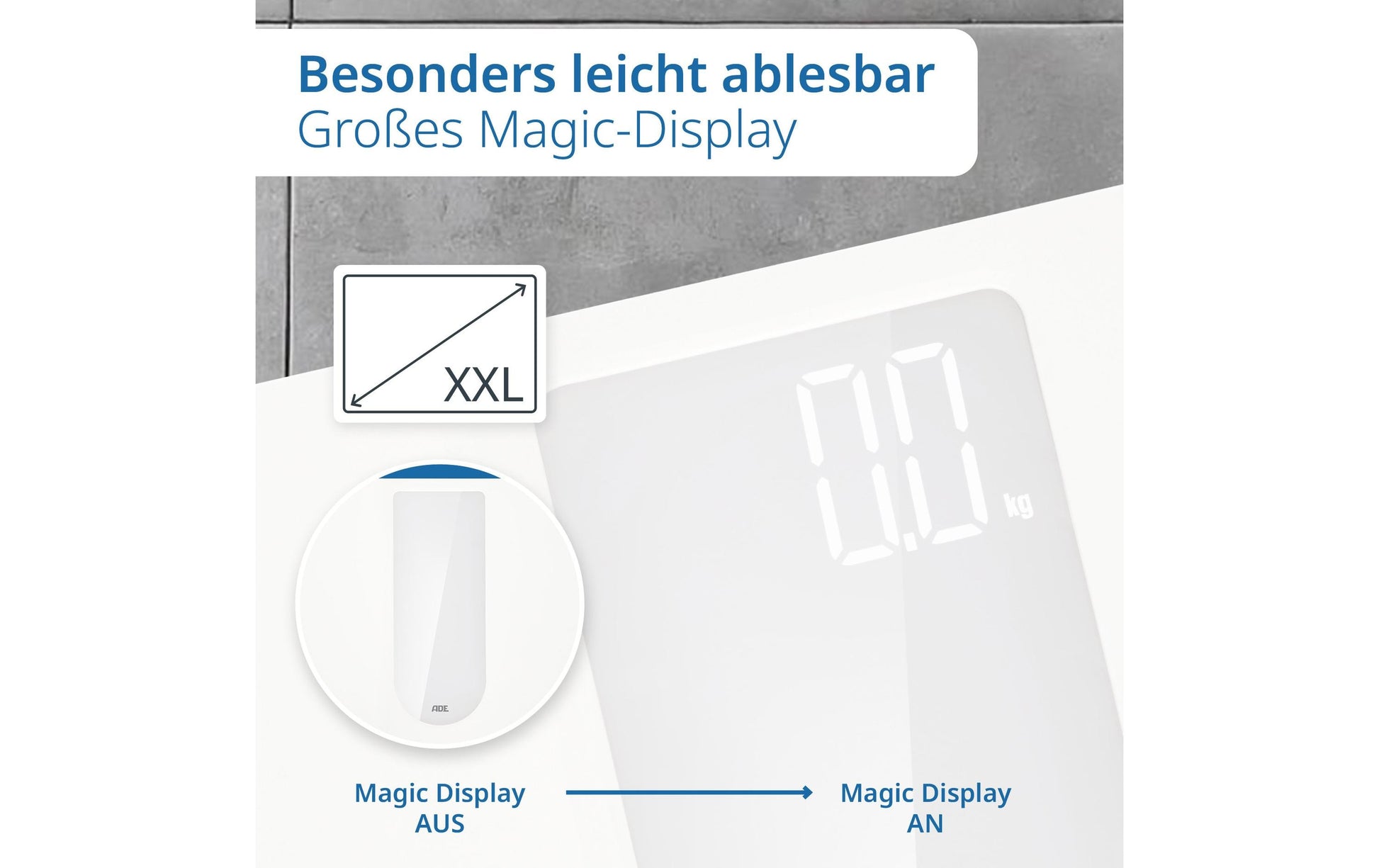 ADE Digitale Personenwaage Allegra – weiss