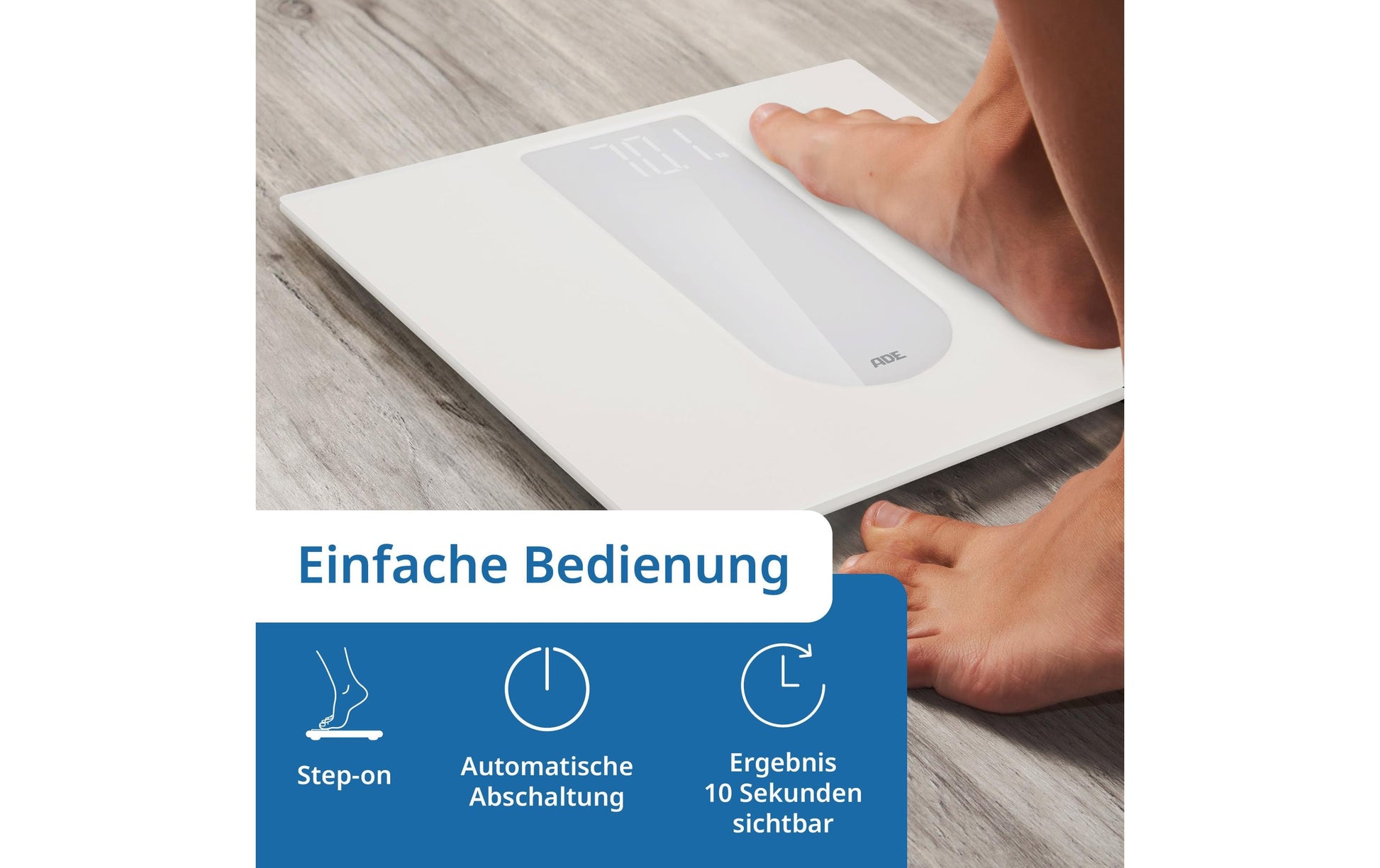 ADE Digitale Personenwaage Allegra – weiss