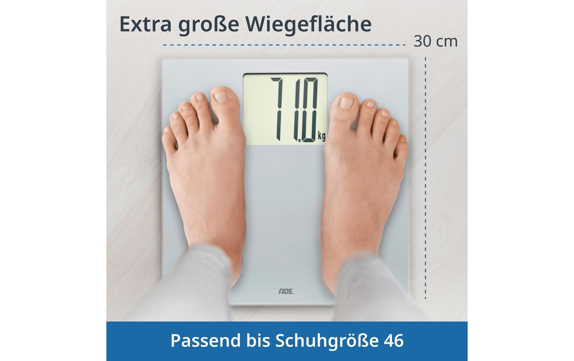 ADE Digitale Personenwaage Katharina – 200 kg – silber