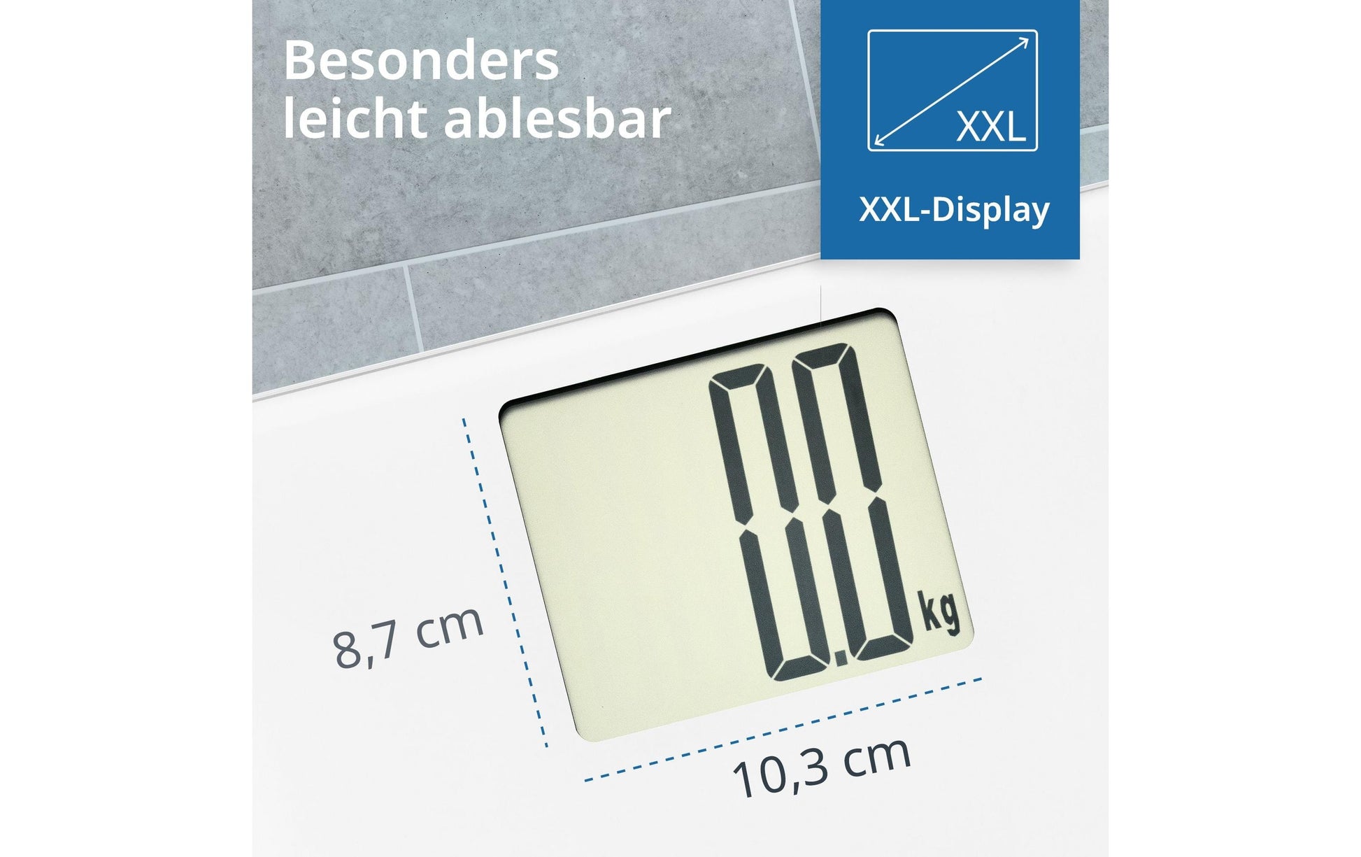 ADE Paketwaage Katharina BE1723-1 – Tragkraft 200 kg, Teilung 100 g, Wiegefläche 30 × 30 cm, Batterie