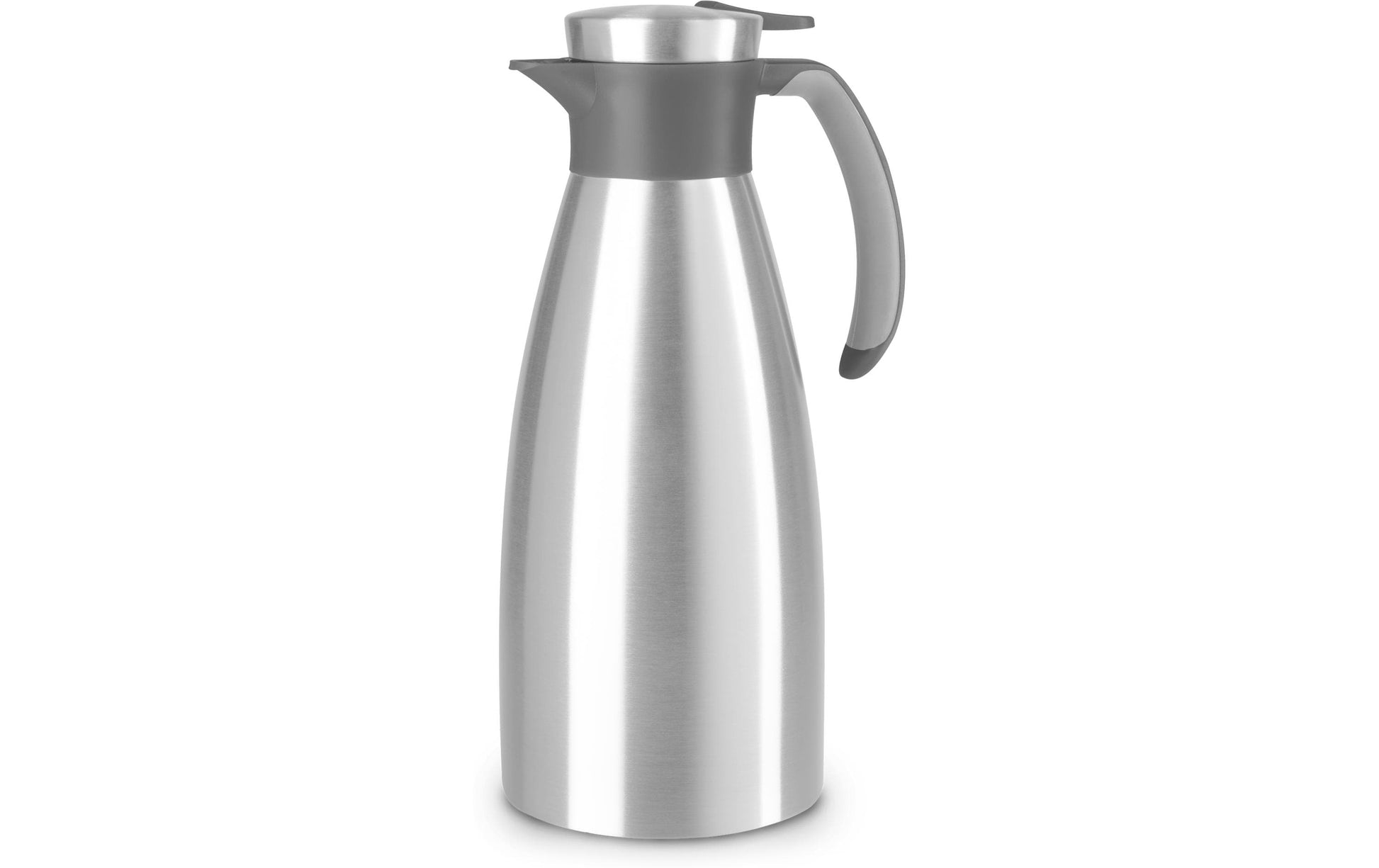 EMSA Thermoskanne Soft Grip – 1,5 l, Edelstahl, Schwarz, auslaufsicher