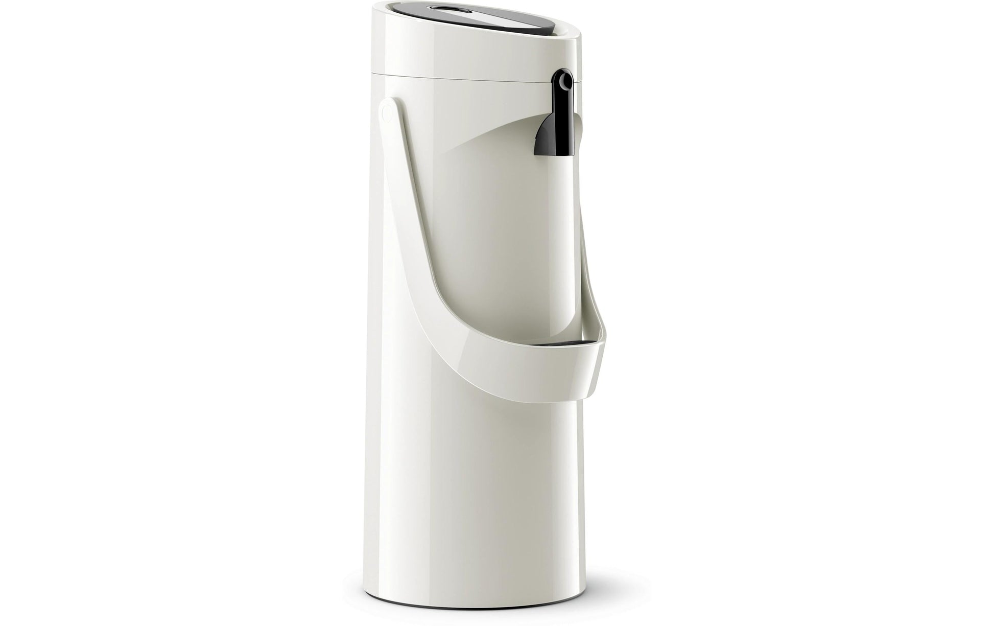 EMSA Thermoskanne Ponza – 1,9 l, Edelstahl, Weiss, Pumpverschluss, vakuumisoliert