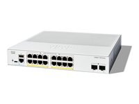 Cisco Catalyst 1300-16P-2G – Managed Switch – 16×GbE, 2×SFP, L2/L3, PoE