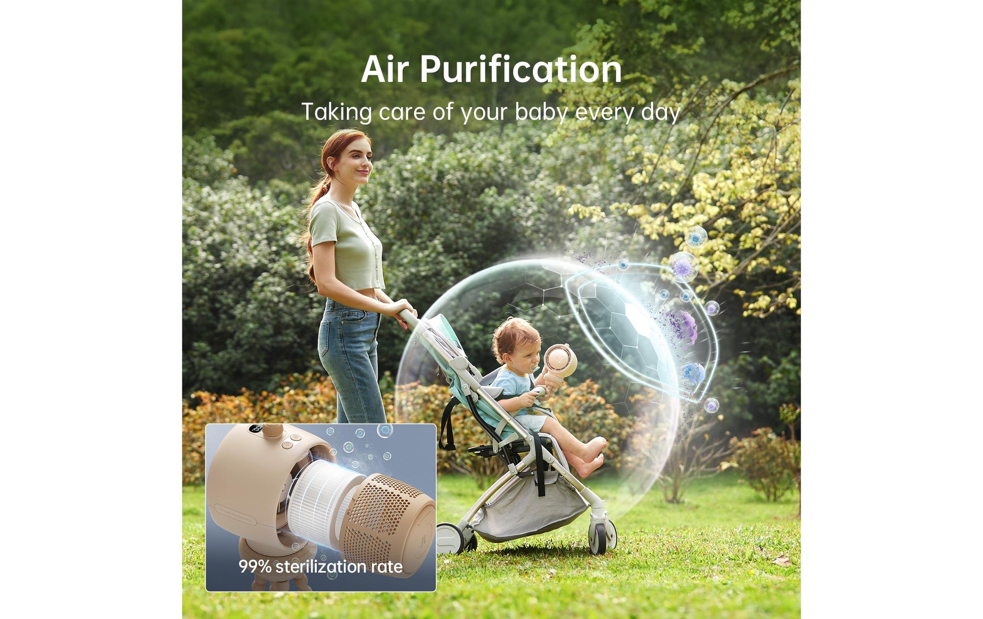 JisuLife Handventilator Life2 – 5 Stufen, 4000 mAh, 11,5 h, Braun