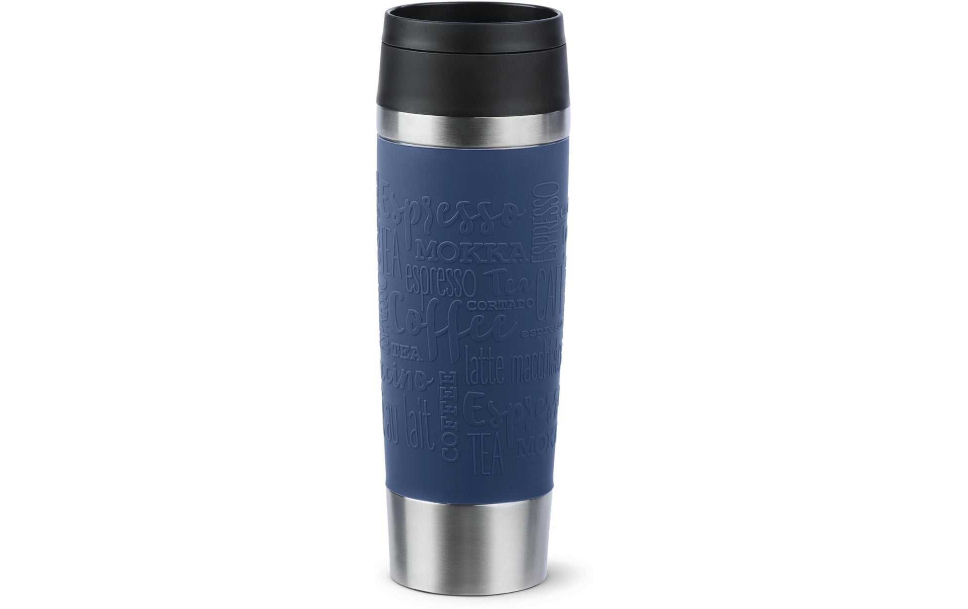EMSA Travel Mug Classic Thermobecher 500 ml – doppelwandig 4 h heiss/8 h kalt, Edelstahl, Dunkelblau