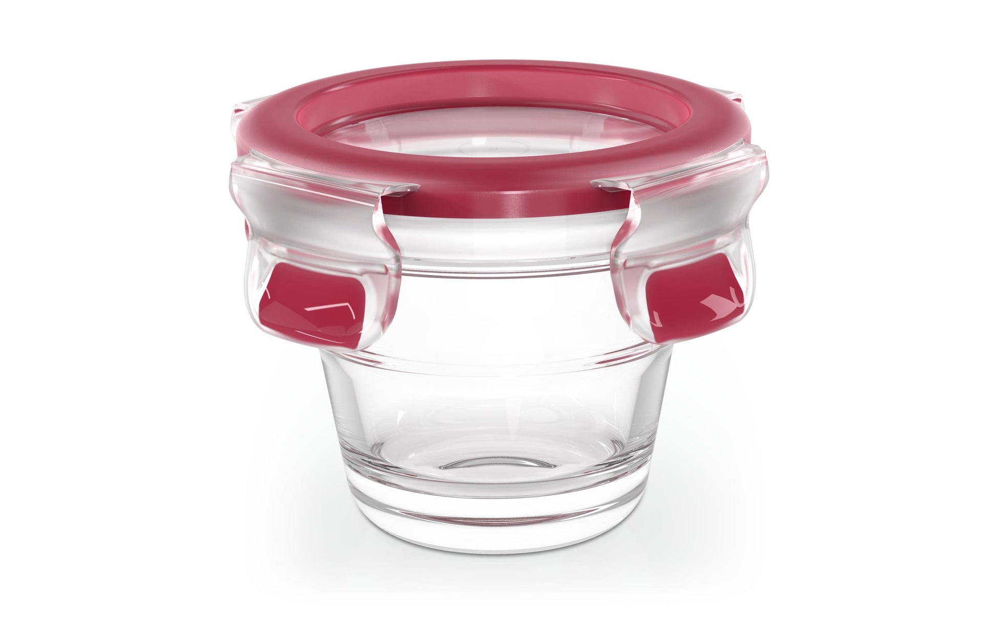 EMSA Clip & Close – Vorratsdose 100 ml, Ø 9,1 × 7 cm, Glas, Rot