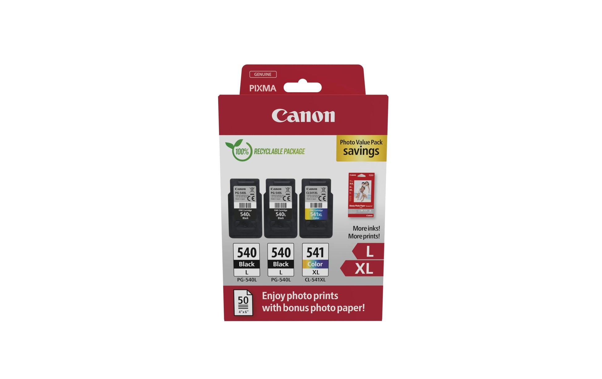 Canon Tintenpatronen-Multipack PG-540L/CL-541XL